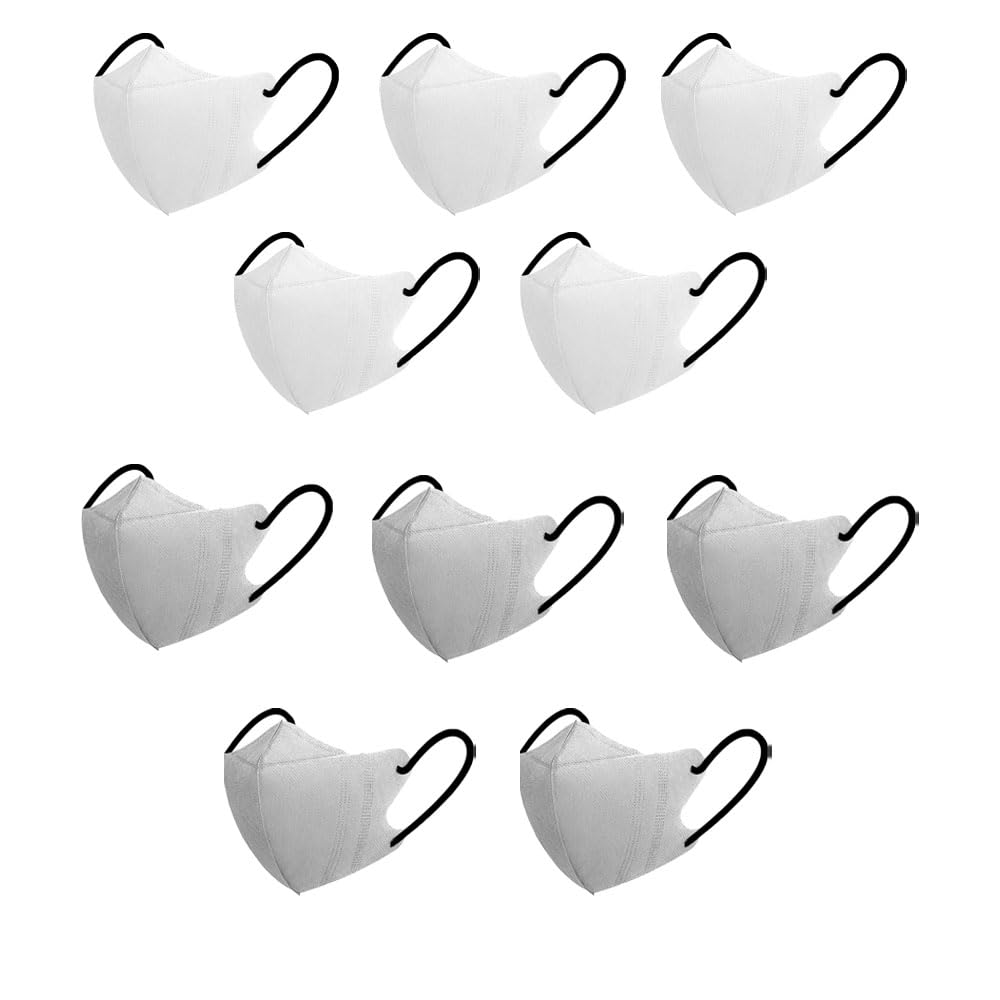 【送料無料】[Akkerds] 3 Dマスク柔軟弾性ロープ使い捨て10枚セット耳を傷つけない防塵通気性涼しげ小顔弾性大の男女兼用（白5枚セット＋グレー5枚セット）