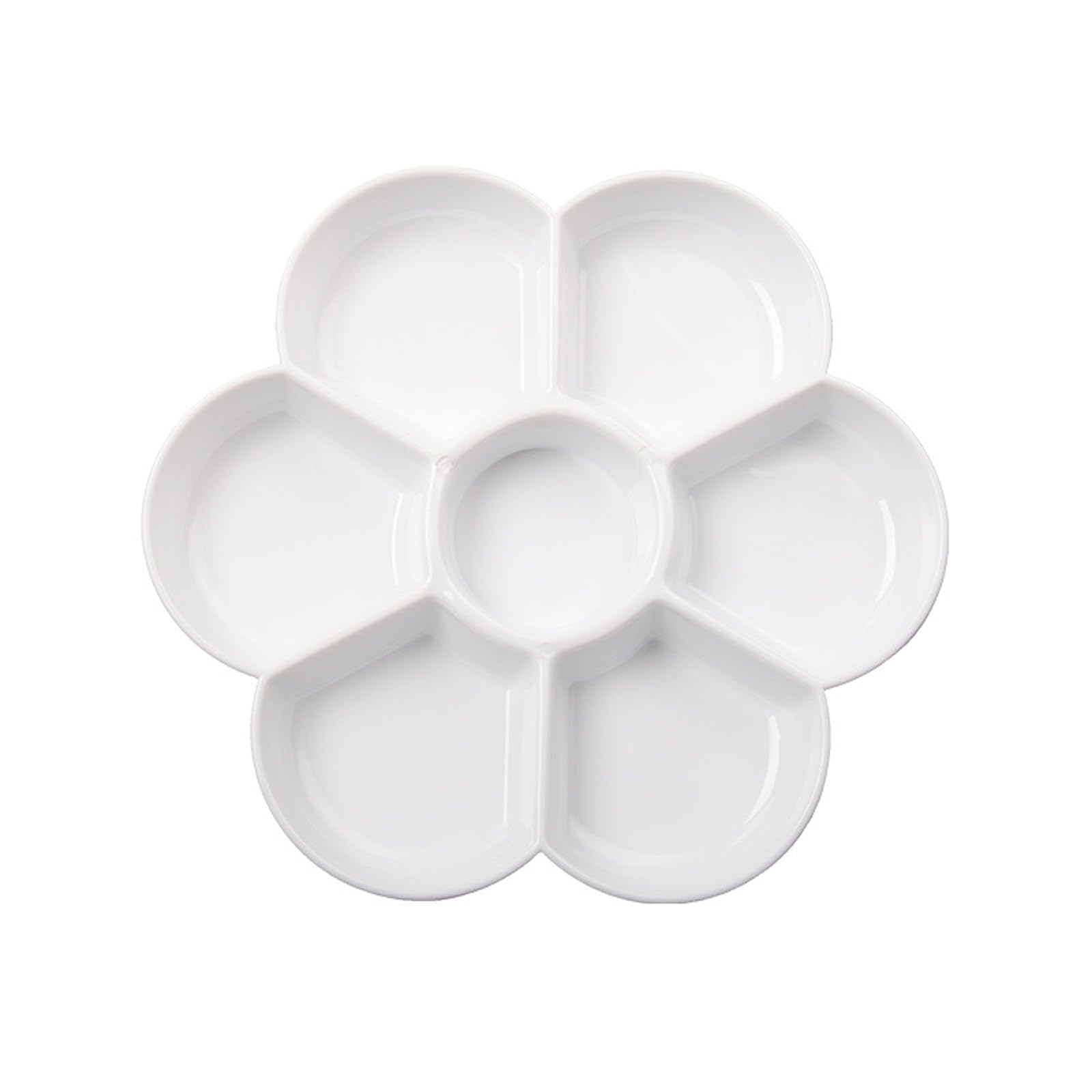 【送料無料】Akkerds 模造磁器梅の調色皿 厚手プラスチック調色皿 水粉 国画 分装格 顔料皿 白