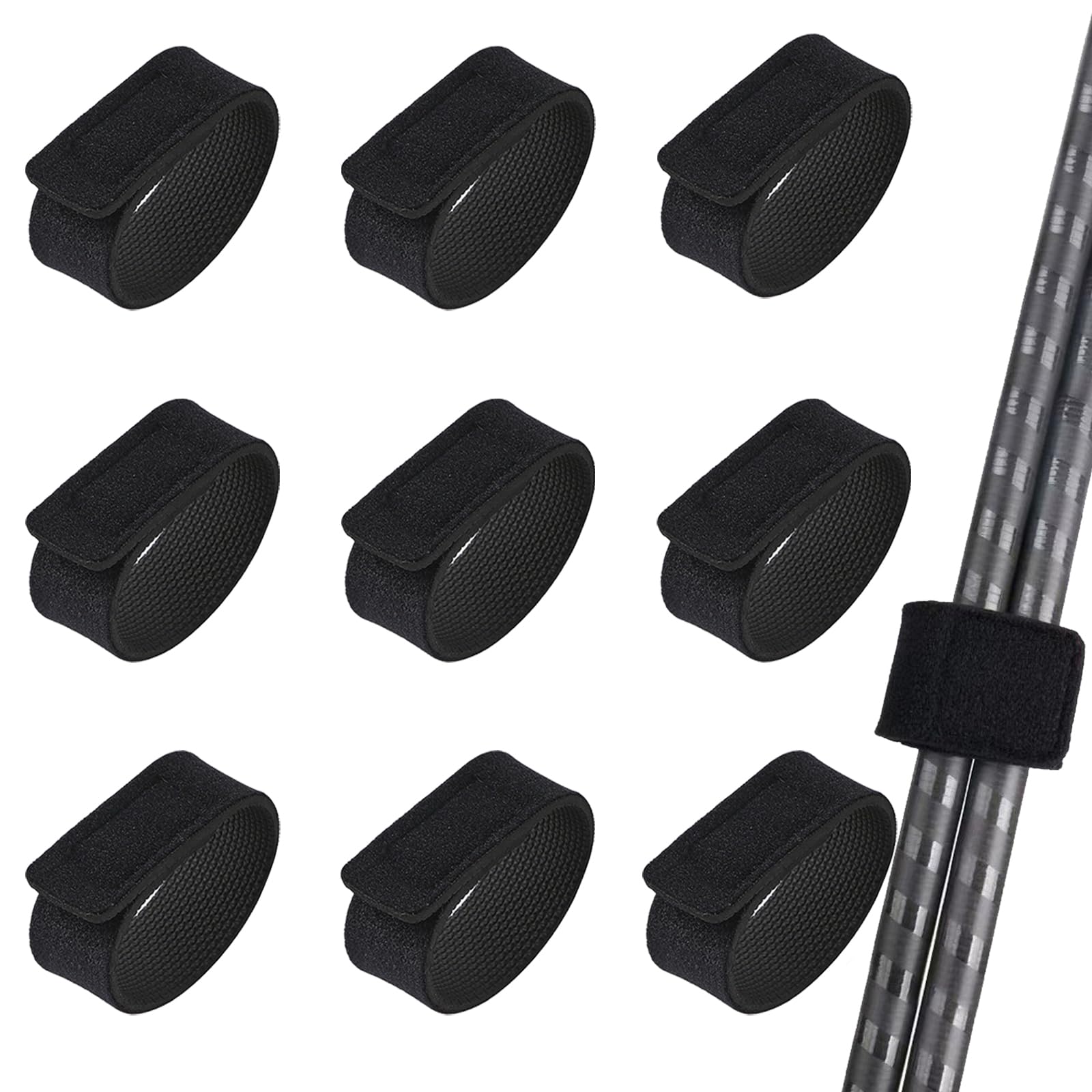 【送料無料】Akkerds 釣り竿ベルト 釣り竿ベルト 保護ベルト 釣り用アタッチメント【25 mmx220 mm】10本入