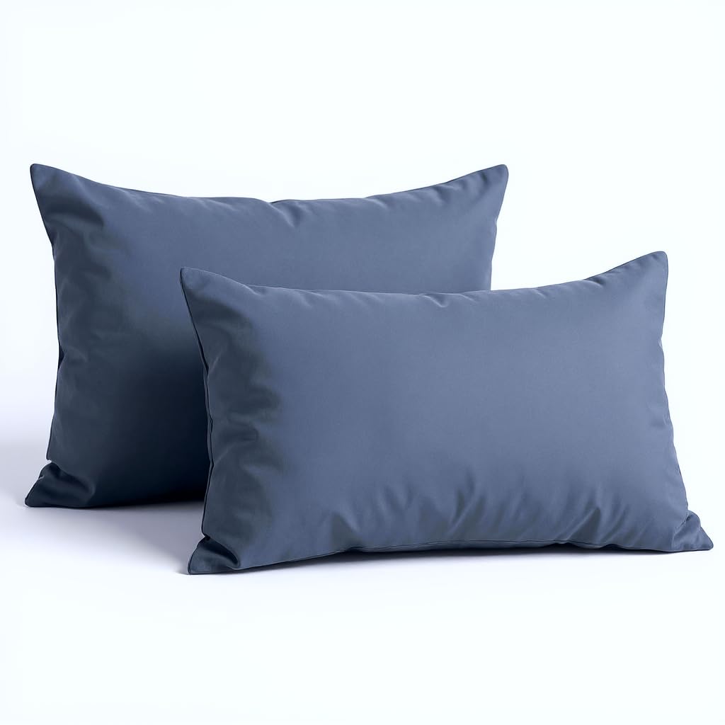 【送料無料】HOSUR 枕カバー 43 63 2枚セット ピーチスキン加工 封筒式 まくらカバー 【丈夫な高密度生地・肌にやさしい】 ピローケース 着脱簡単 抗菌防臭 吸湿速乾 （43x63 グレー）