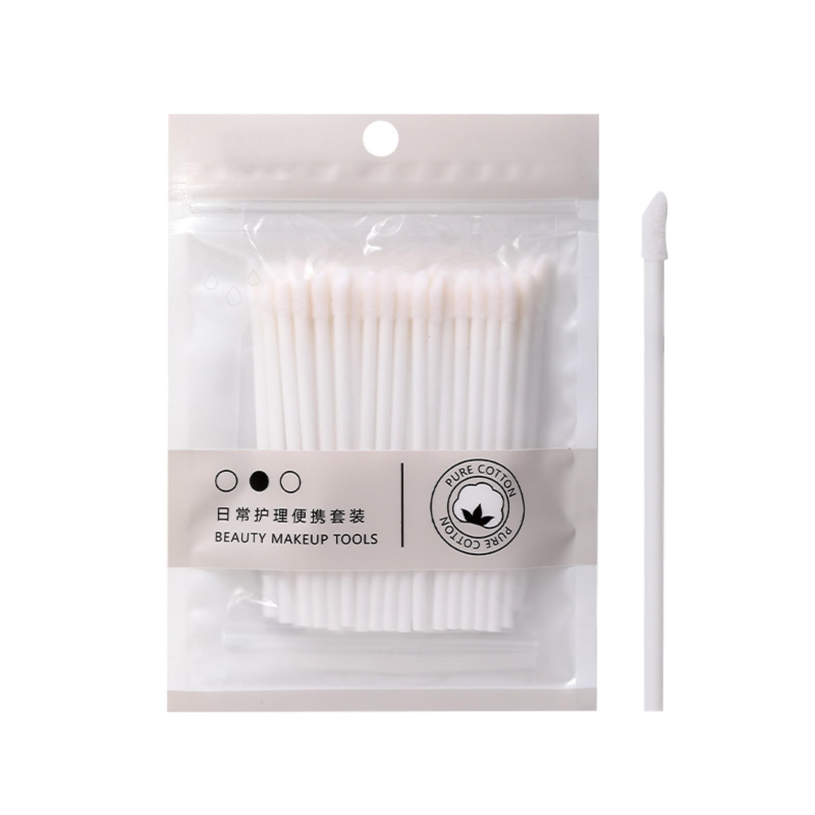 【送料無料】Akkerds 50個/セット 使い捨て リップブラシ 100本入り 中空棒 携帯用 使い捨て リップぶ..