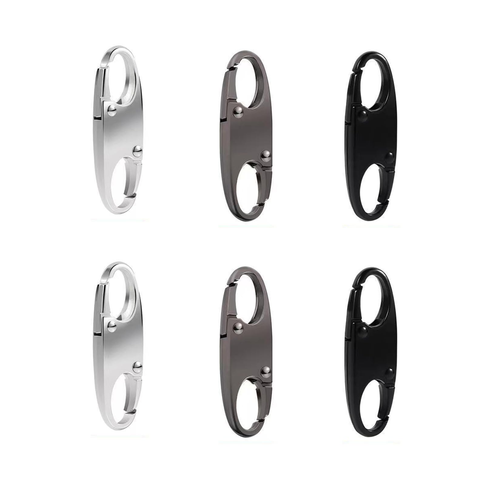 【送料無料】Akkerds ジッパークリップ盗難抑止 6個入り バックパックジッパーロック キーホルダー海外..