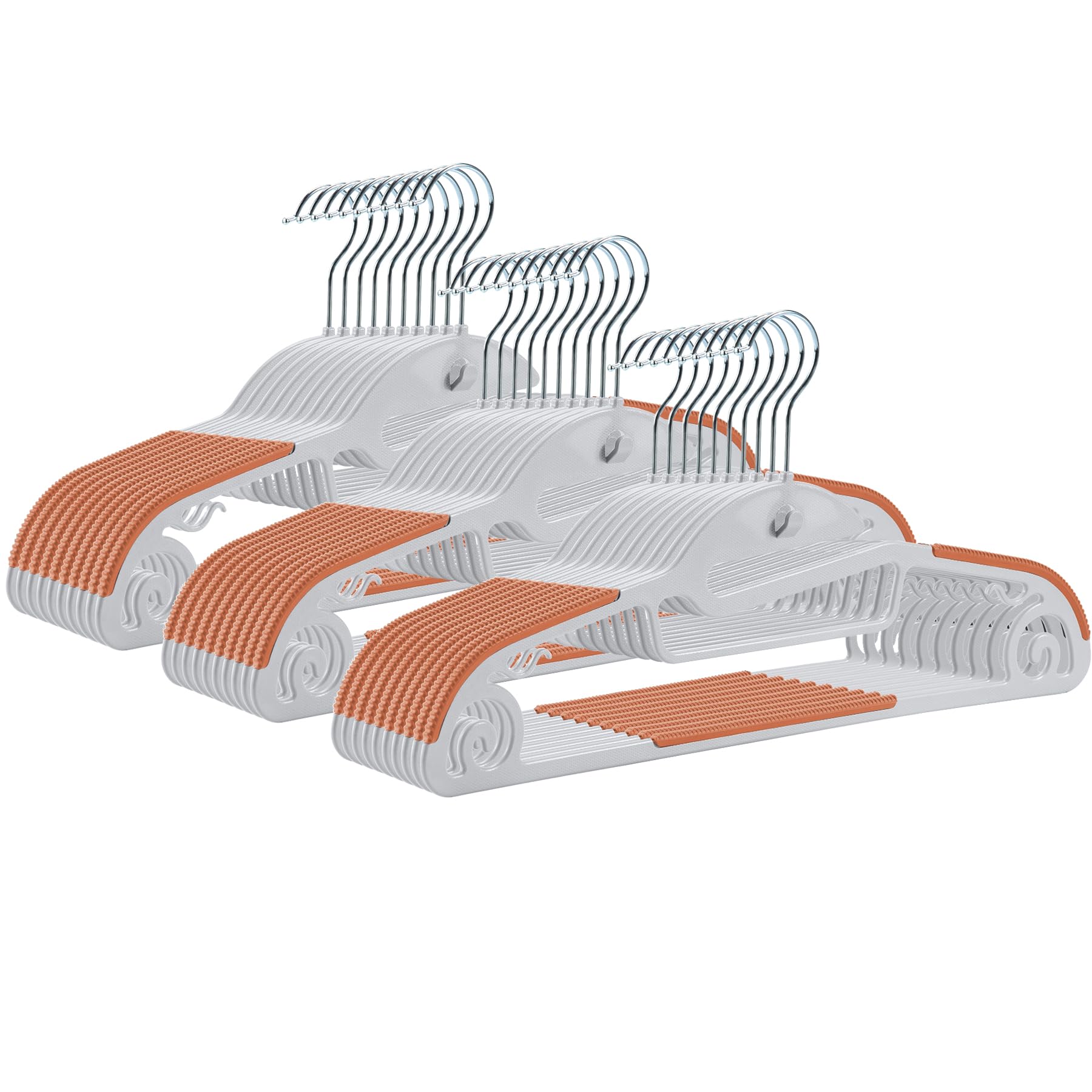 商品情報商品の説明主な仕様 【滑り止め設計】 ハンガーの肩部分には波模様や粒子、摩擦を効果的に高めて滑りを防止します。シルクやシフォンなどの滑りやすい衣類を掛けてもしっかりフィットし、落ちたり型崩れしたりを防ぎます。【軽くて薄いので省スペー...