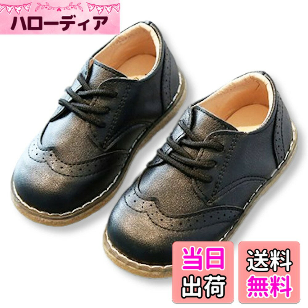 【送料無料】[Lezalic] キッズ ベビー フォーマル シューズ (16cm) ローファー レザー風 ブラック 卒園式 入学式 結婚式 七五三 発表会 男の子 女の子 (16cm)