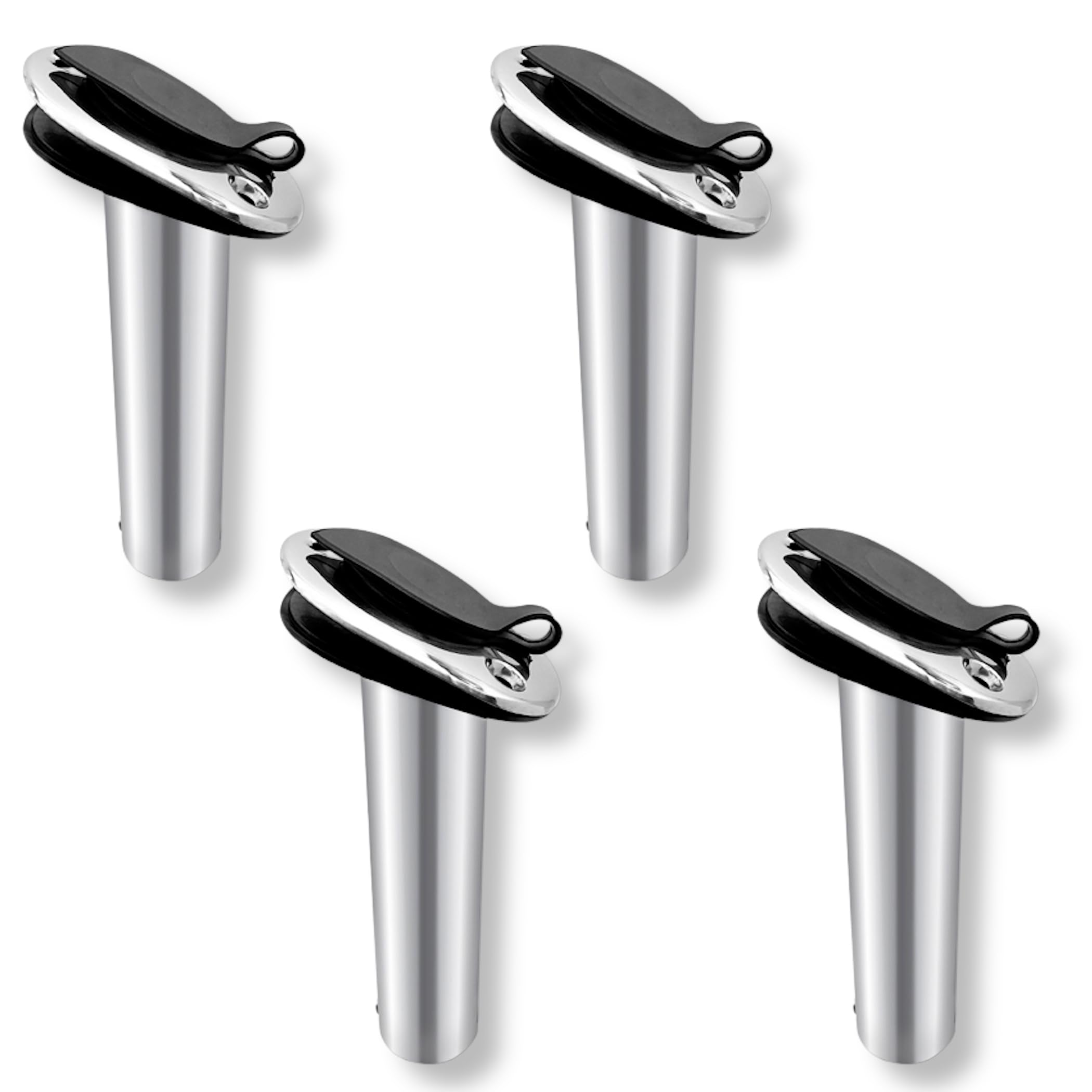 【送料無料】Lezalic ロッドホルダー 埋め込み式 ステンレス製 船べり 15度 30度 90度 竿立て 釣竿 釣り 海洋 ジギング 鯛ラバ ボート 遊漁船 シーカヤック 釣船 船釣り (90度_4個セット)