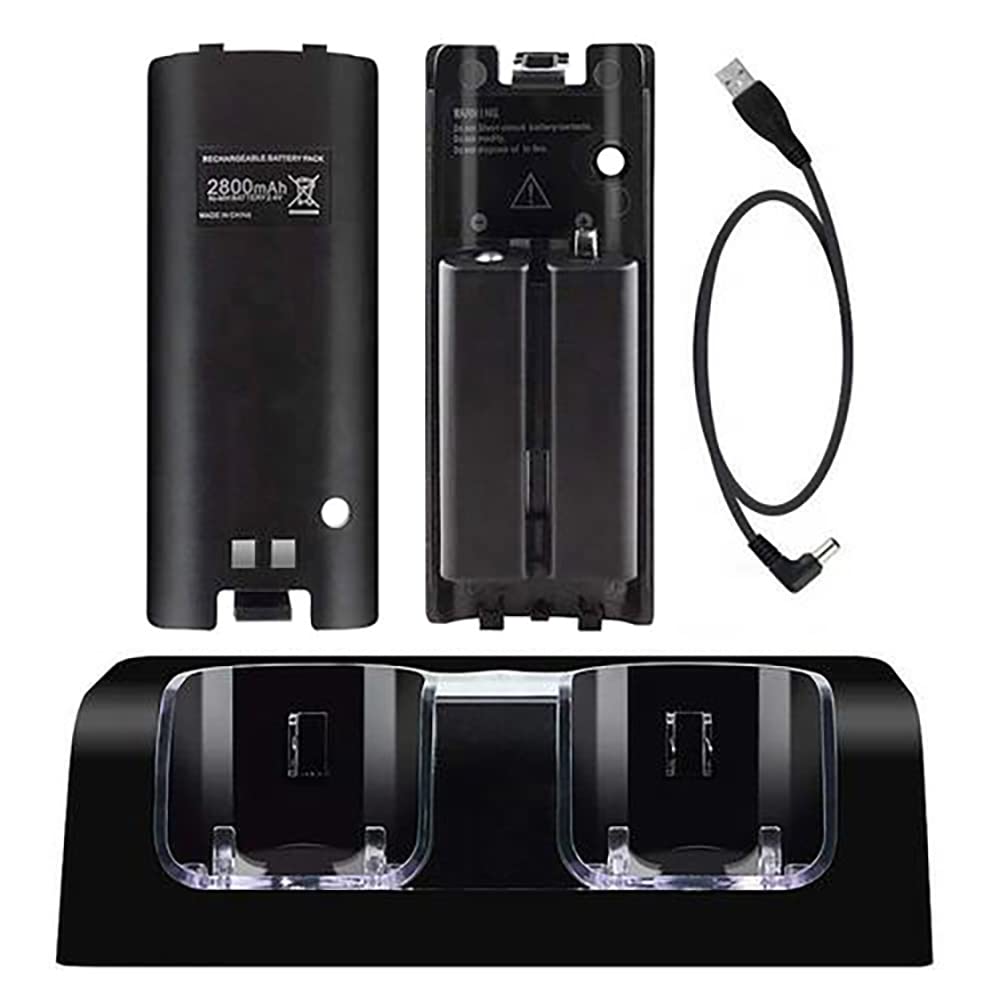 【送料無料】OSTENT 充電器 ドックステーション バッテリーパック2個付き Nintendo Wii リモートコントローラー用