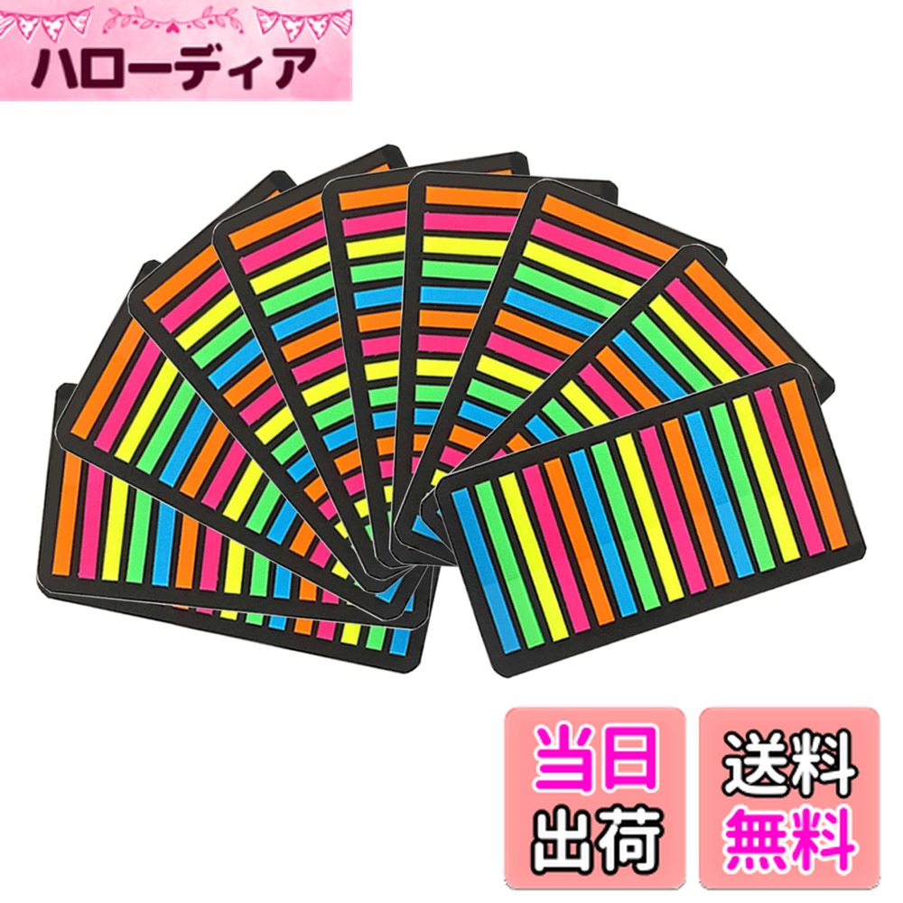 【送料無料】WIICOYK 極細ふせん 半透明 フィルムふせん 付箋 見出し インデックス 蛍光5色 ノート 単語帳にマークする カラフル 幅4mm 1パッドあたり 300枚 (10 パッド)