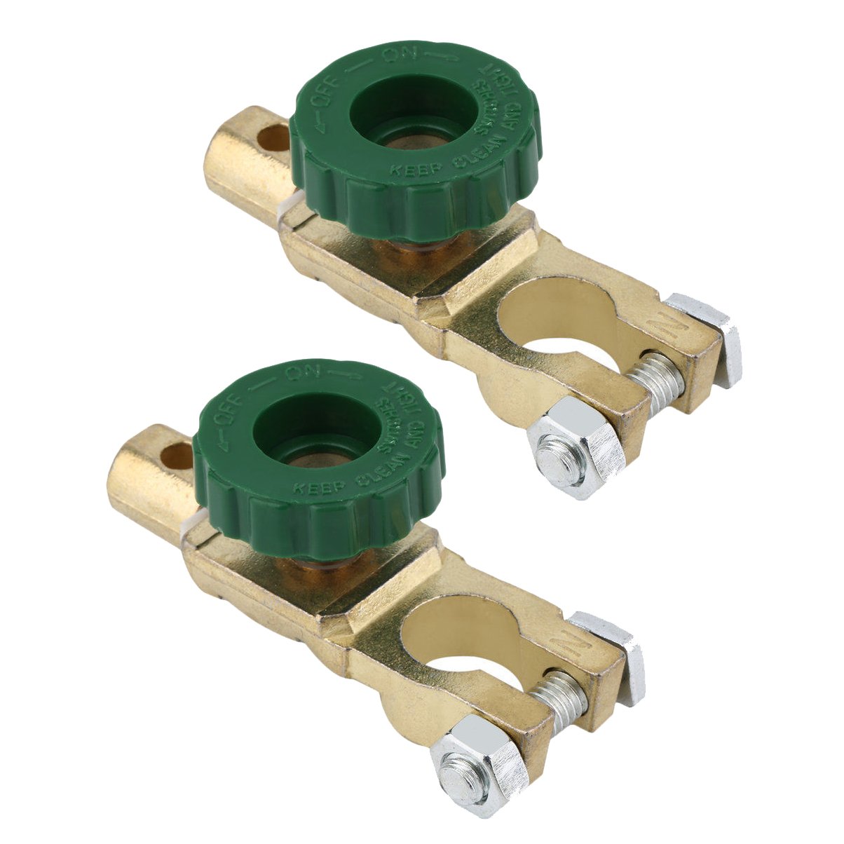 【送料無料】NUZAMAS 2組 カー・バイクバッテリー・マスター断路アイソレーター・ターミナル・カットオフ・スイッチコネクター・ディスコネクターバッテリー寿命延長