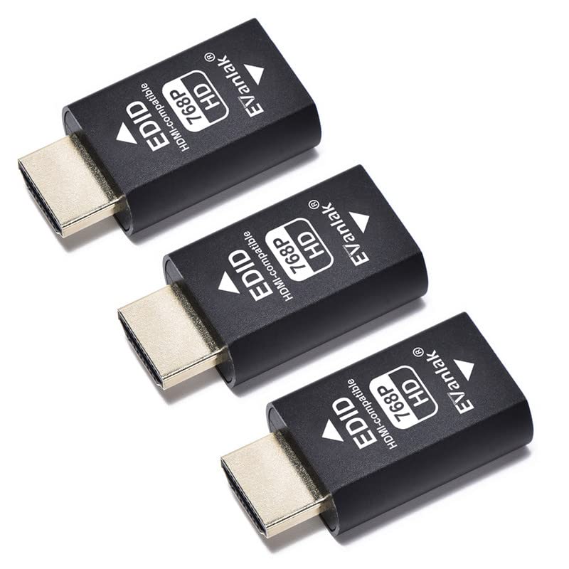 【送料無料】EVanlak(イヴァンラック) HDMI EDIDエミュレーター パススルー エミュレーターアダプター..
