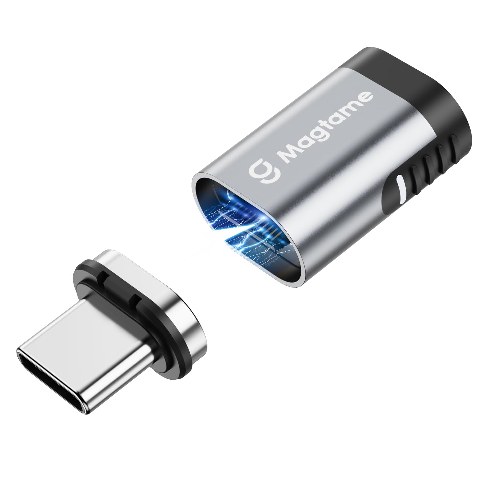 【送料無料】Magtame Type-C変換アダプタ マグネット式自動吸着 充電指示灯付き USB-C変換アダプタ ストレート型 240W/5A急速充電 4K映像出力 USB3.2/20Gbps高速転送 MacBook Pro/Air/Pad Pro/などTypeC端末に対応