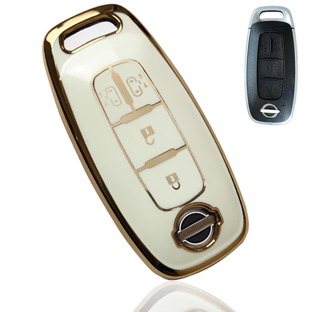 【送料無料】[yoshinari] 日産 専用 NISSAN 専用 セレナ ルークス 両側スライドドア キーケース (キーケース単品、4ボタンブホワイト)