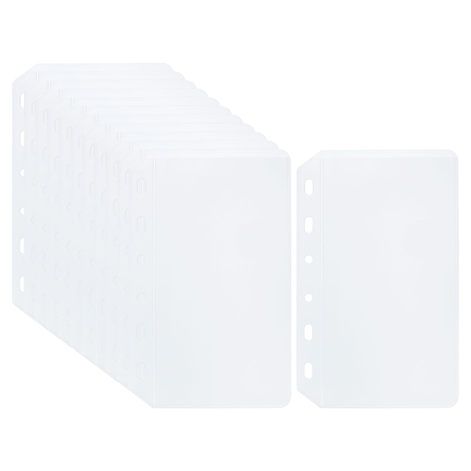 【送料無料】PATIKIL A7 バインダーポケット 12個 PVC 6穴バインダーパウチフォルダー 写真カード 請求..