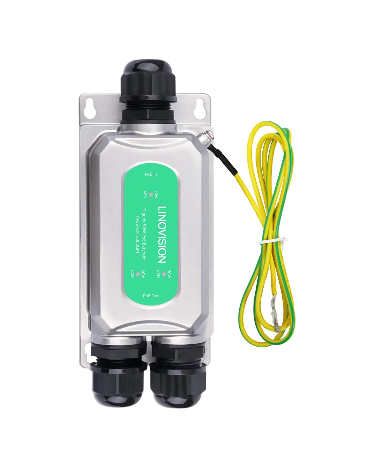 【送料無料】LINOVISION BT90W 屋外用 ギガビットPoEエクステンダー、防水対応PoEリピーター、POEパス..