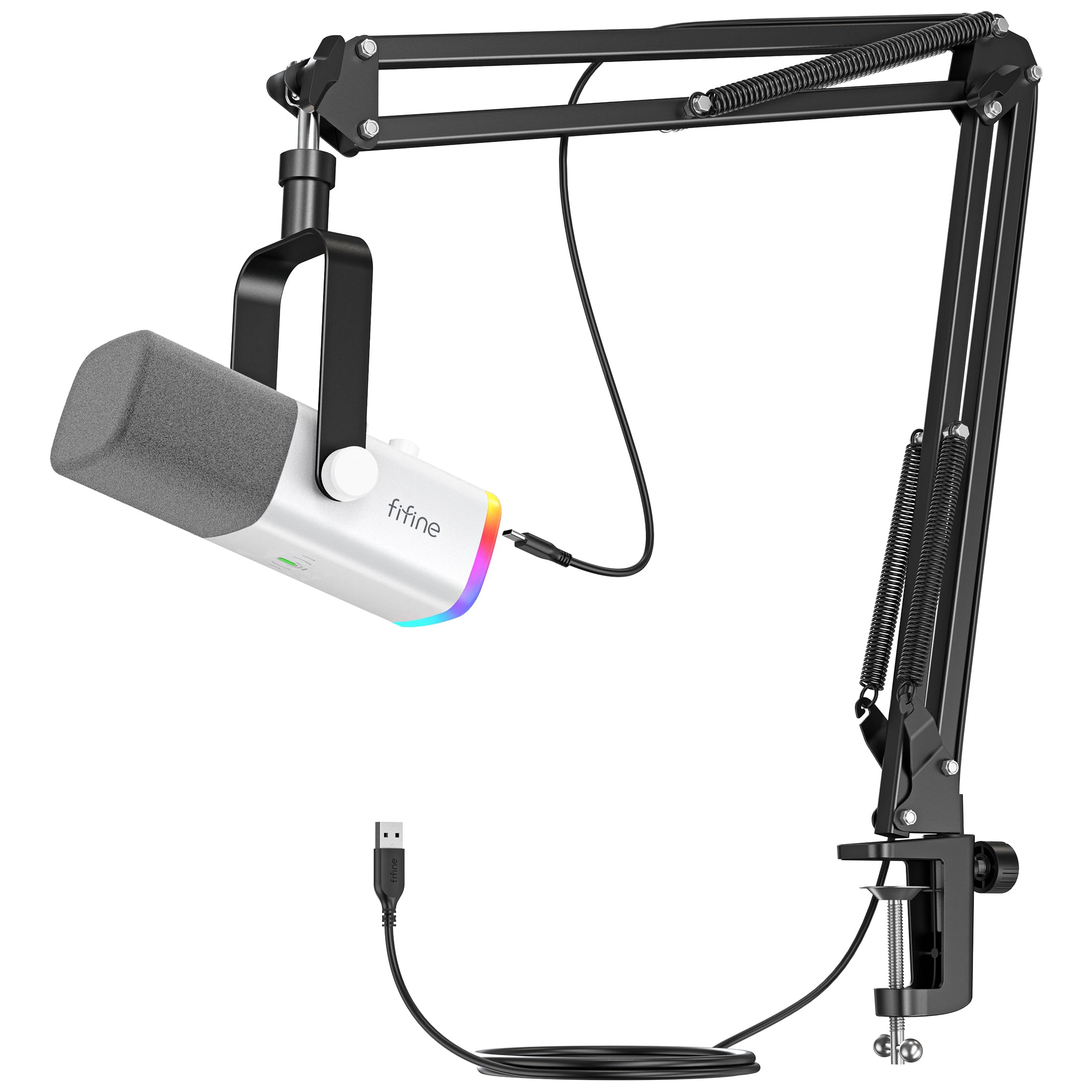 【送料無料】FIFINE XLR/USB ゲーミングマイクセット ストリーミング ポッドキャスト用 ダイナミックマ..