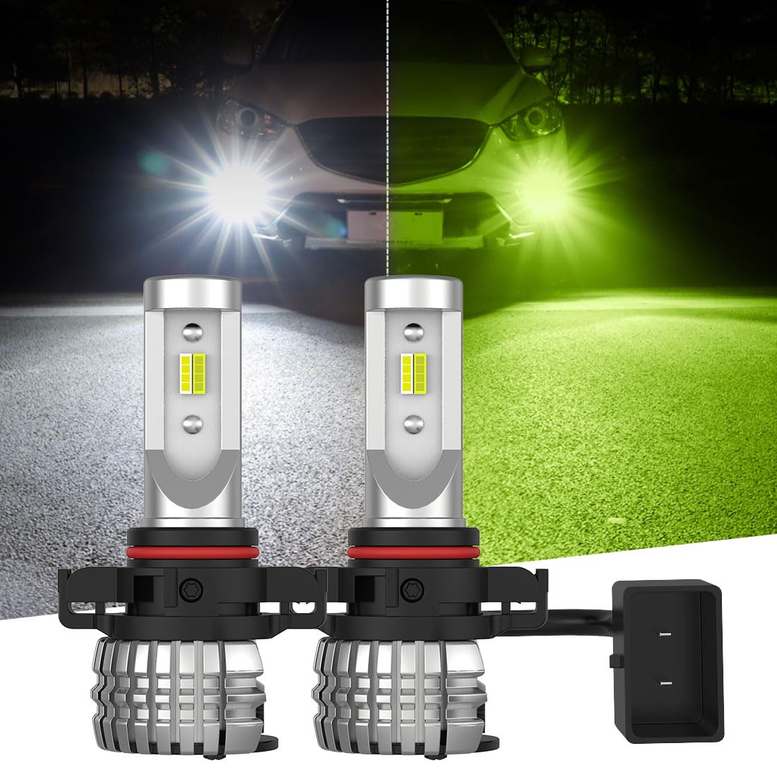 【送料無料】Perrace PSX24W led フォグランプ 2色切り替え式 トヨタ ZN6 86 / スバル BRZ インプレッサGP XV GP系 爆光 ホワイト/ライムイエロー メモリー機能つき 2個セット
