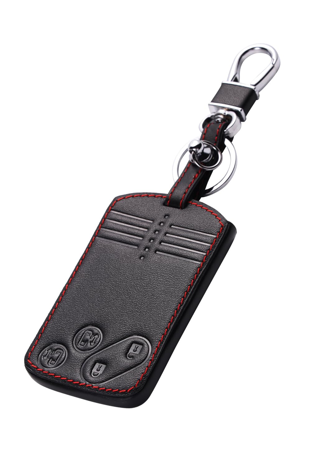 【送料無料】[Kinotaka] マツダ 車用 革製 リモート カード キー ケース デミオ アクセラスポーツ スピードアテンザ ロードスター RX8 CX7 CX9 アテンザ MPV プレマシー ベリーサ ビアンテなど適用キーボルター (ブラック(4つボタン))