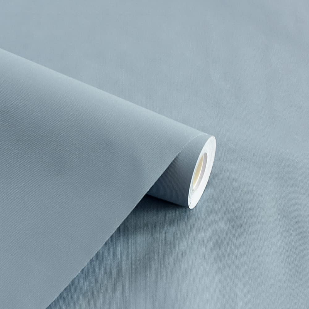 【送料無料】Juangfia 壁紙 シール 無地 剥がせる 壁紙 防水 リメイクシート 壁紙シート カッティングシート リフォームシート DIY ウォール ステッカー 単色 60cm*10m グレーブルー