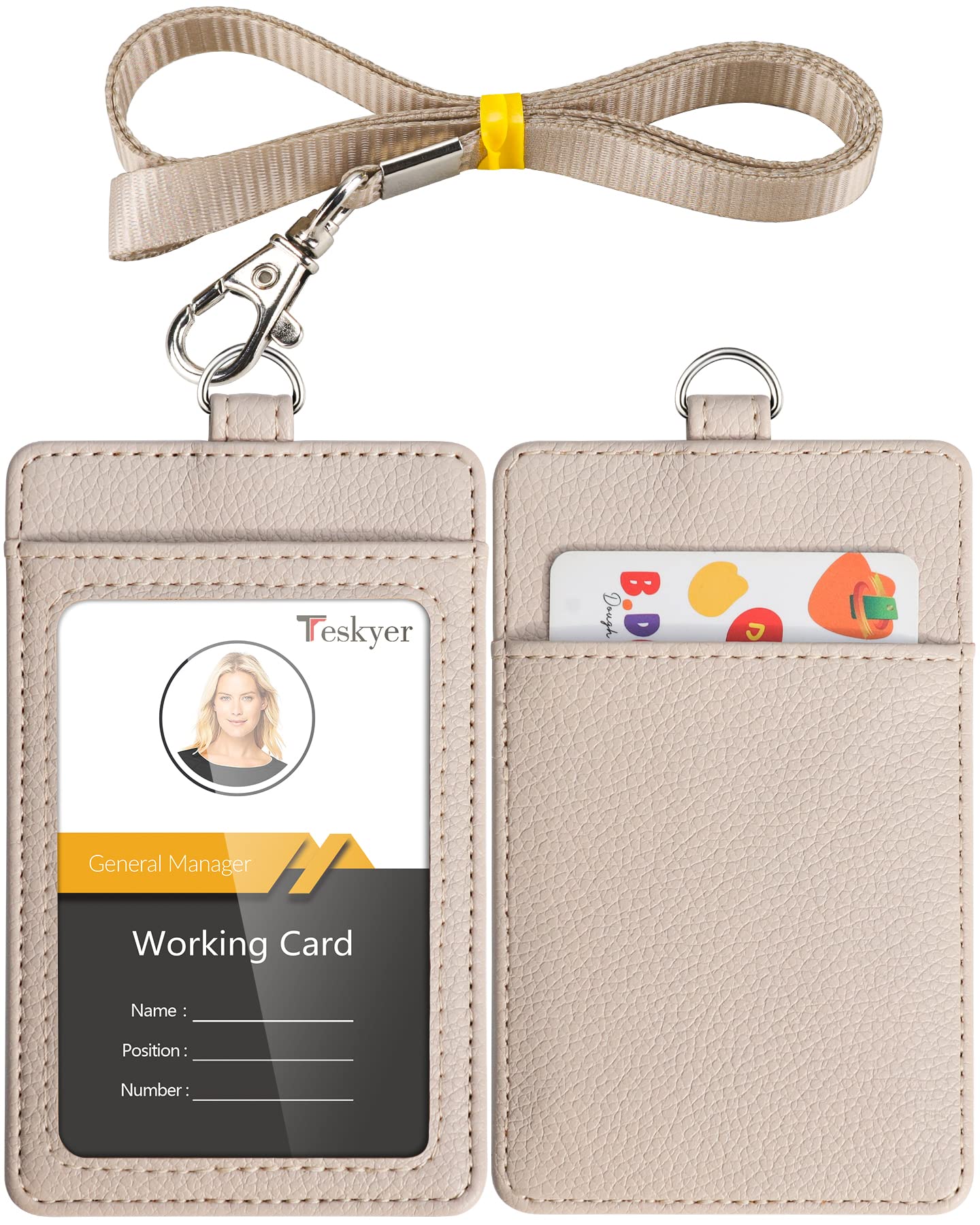 【送料無料】Teskyer IDカードホルダー ネームホルダー 名札ホルダー カードケース 縦型 社員証 ネック..