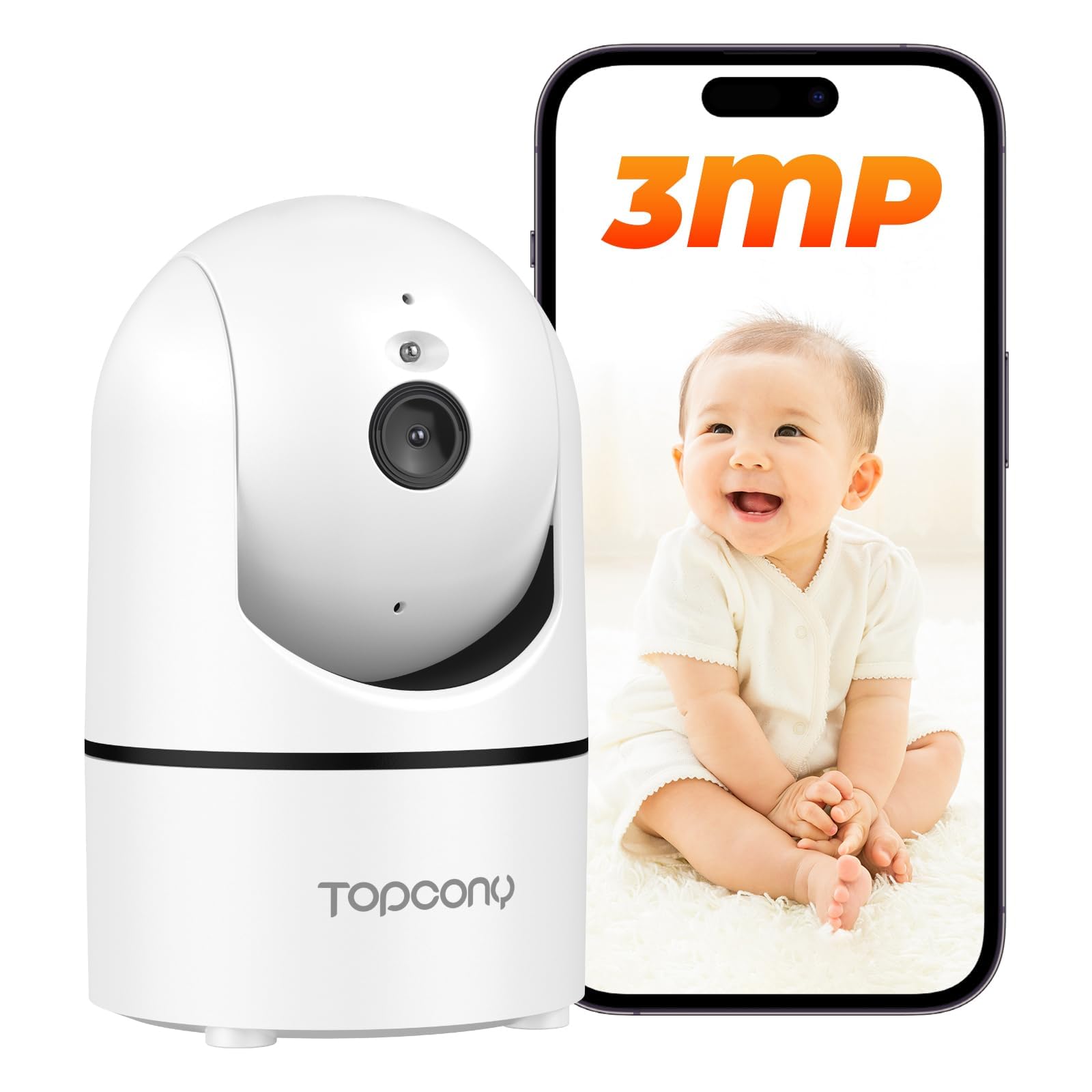 【送料無料】【Bluetoothペアリング・2.4Gと5GWiFi対応】ペットカメラ 300万画素 Topcony 2K画質 自動..