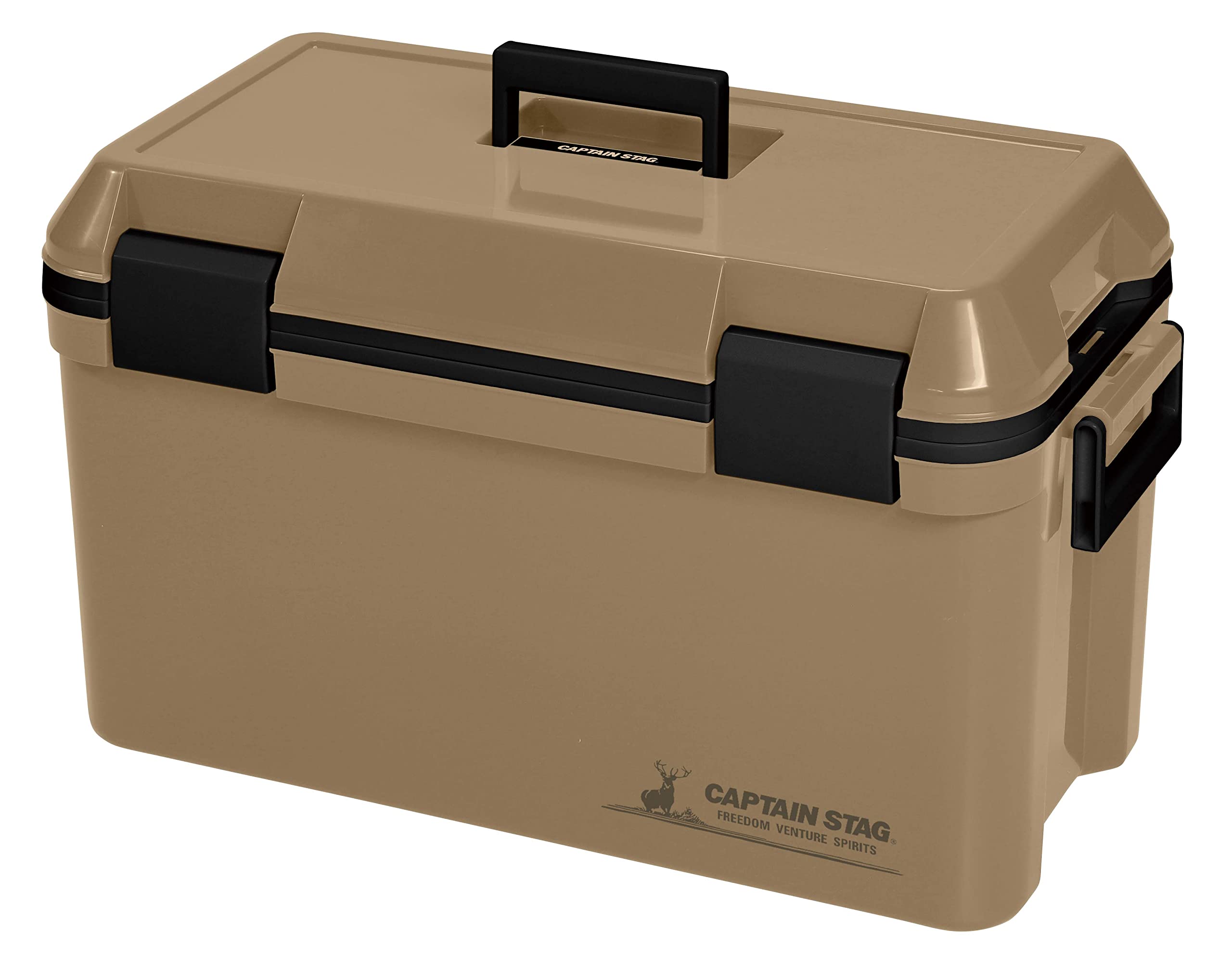 【送料無料】キャプテンスタッグ(CAPTAIN STAG) クーラーボックス 容量35L ショルダーベルト付 ベージ..
