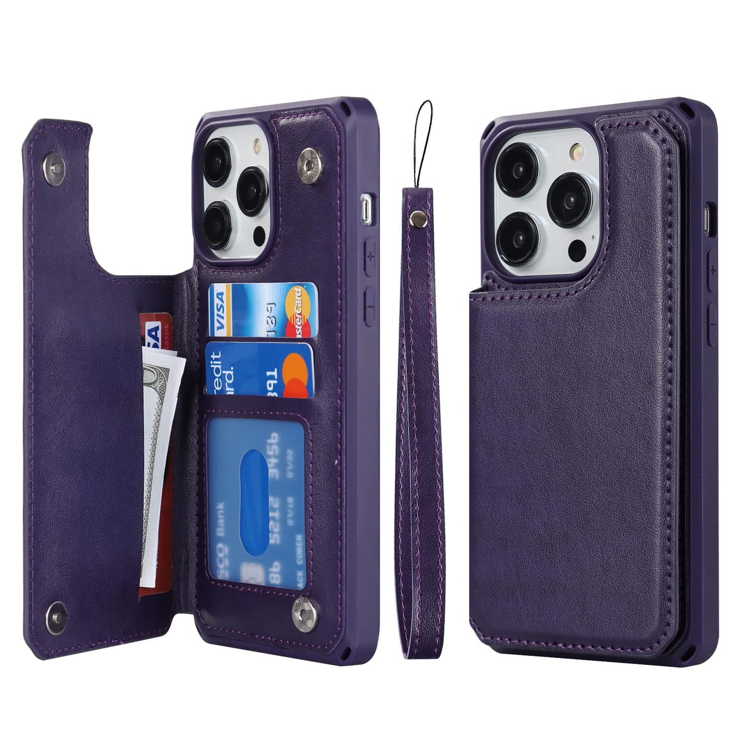 【送料無料】Sailortech iPhone 14 Pro Max 背面ケース 手帳型 アイホン14プロ マックス ケース アイホン14プロ マックス カバー 財布case 縄掛け 多機能携帯電話カード 手帳ケース PUレザー 収納付き 磁石吸着 ICカード収納 財布型 実用 横置き機能 耐衝撃 防塵 落下防