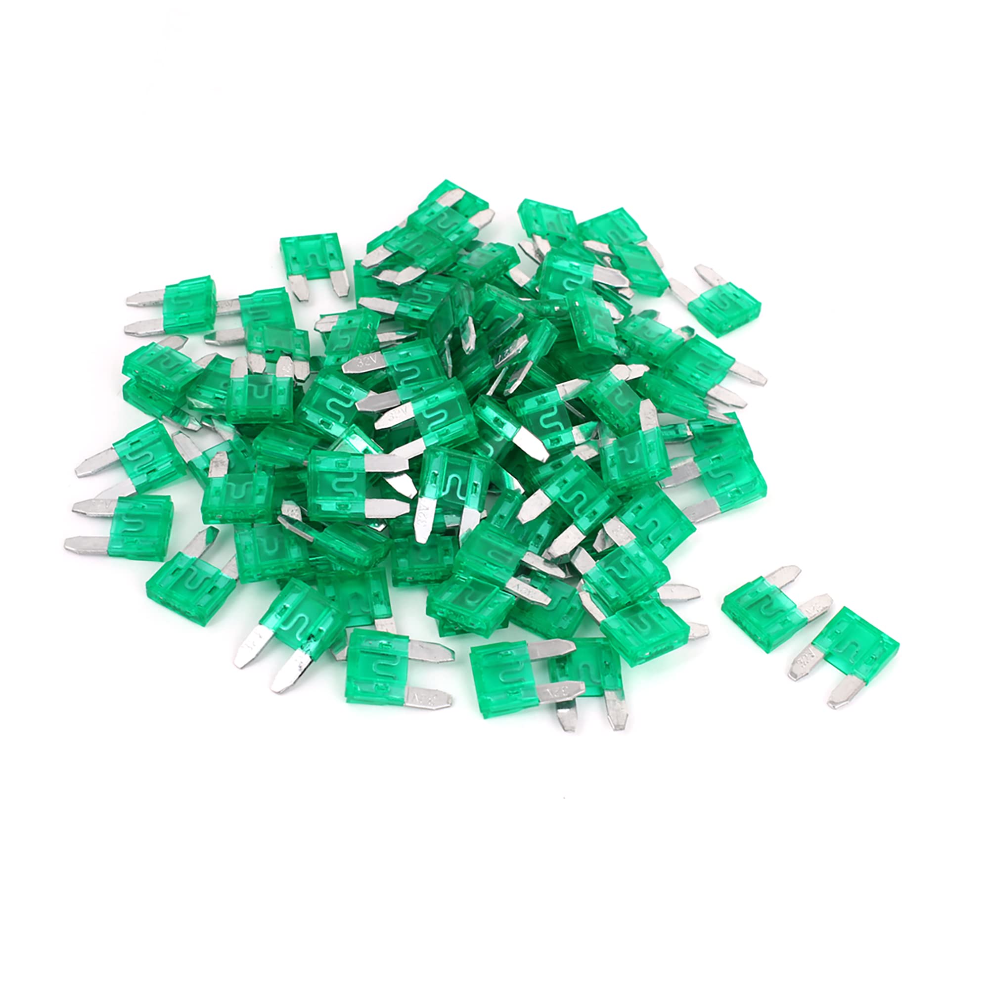 【送料無料】ACROPIX ブレードヒューズ 車 トラック SUV 30A グリーン 100個