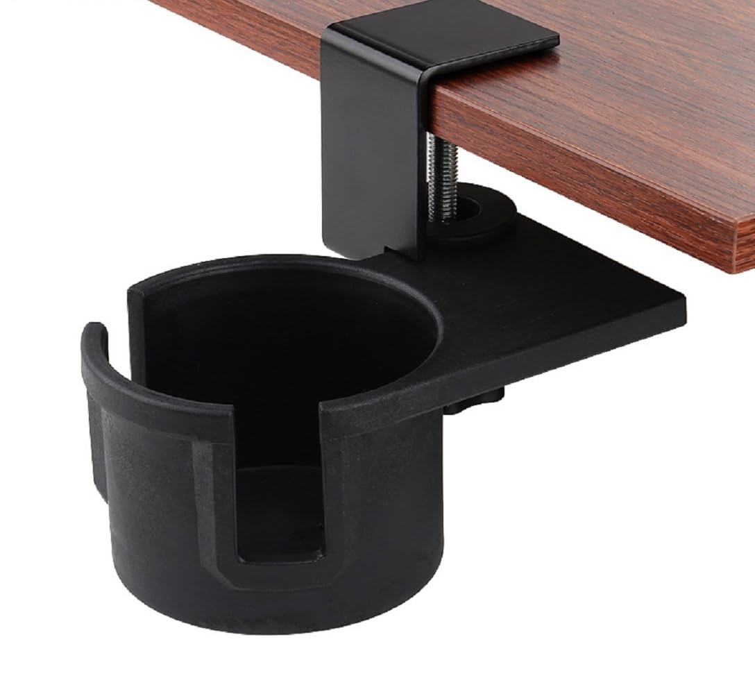 【送料無料】siawadeky カップホルダー デスク ドリンクホルダー 180度回転 多機能収納ラック ヘッドホ..
