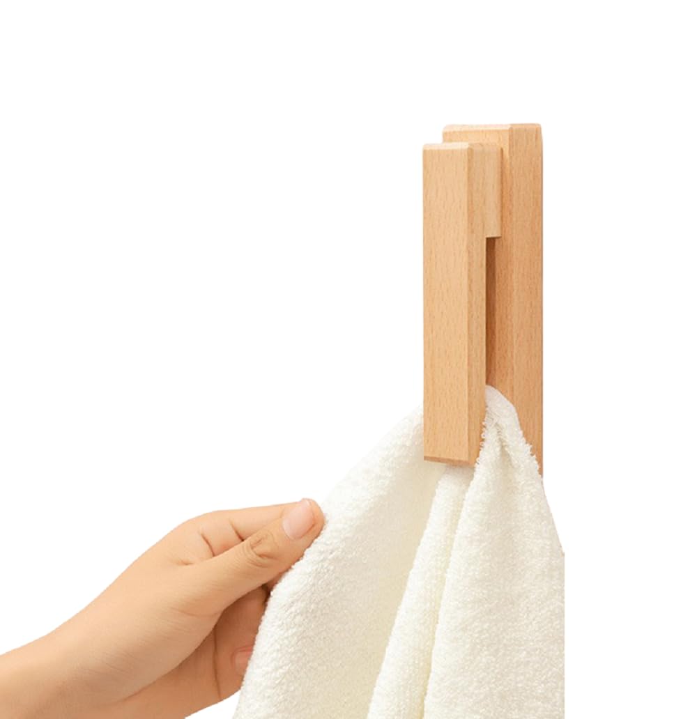 【送料無料】siawadeky タオル掛け 木製 タオルハンガー おしゃれ 縦型 クリップ 壁掛け タオルホルダ..