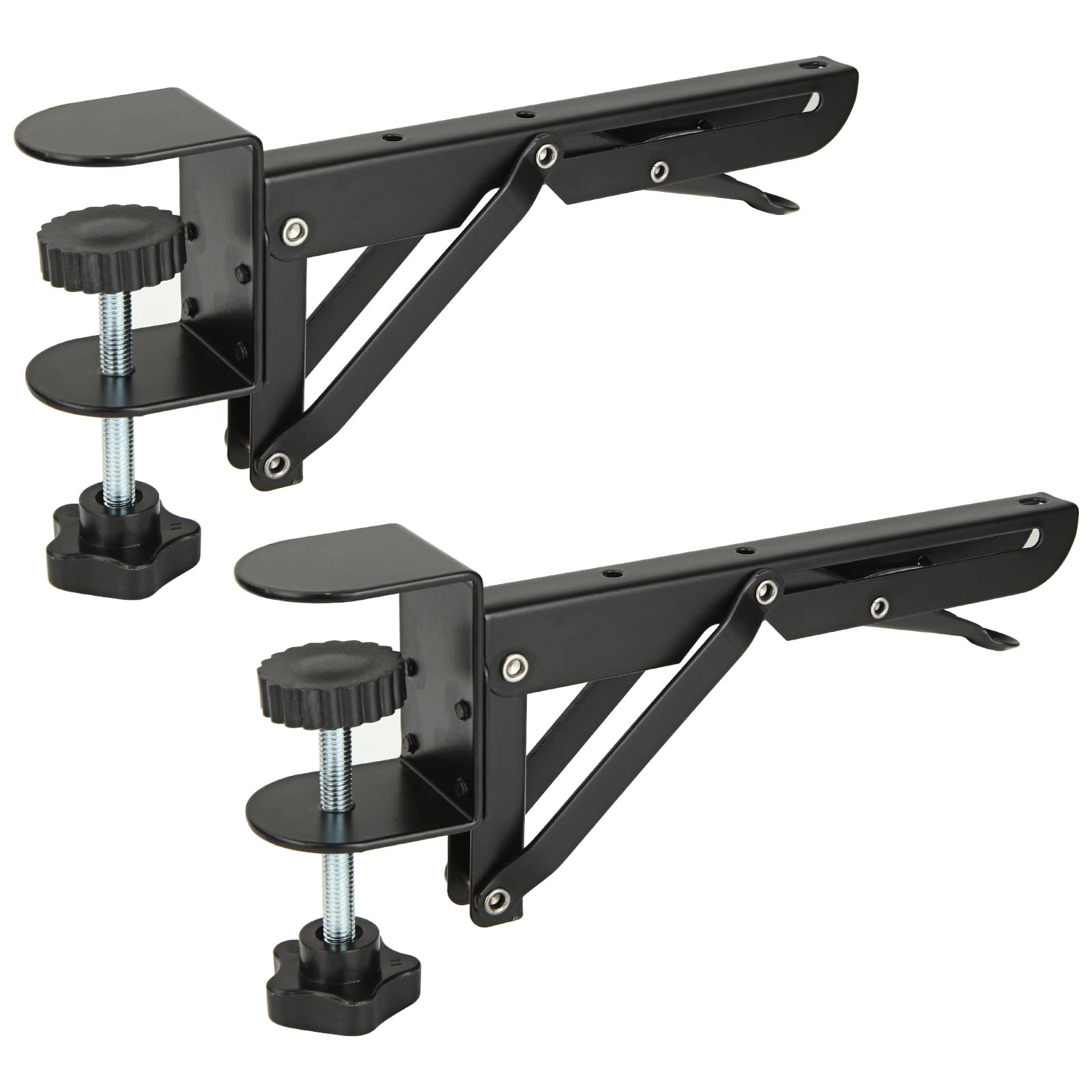 【送料無料】RILIHII デスクエクステンダー【2個入り】,折りたたみ,パンチング不要,デスククランプ,折..