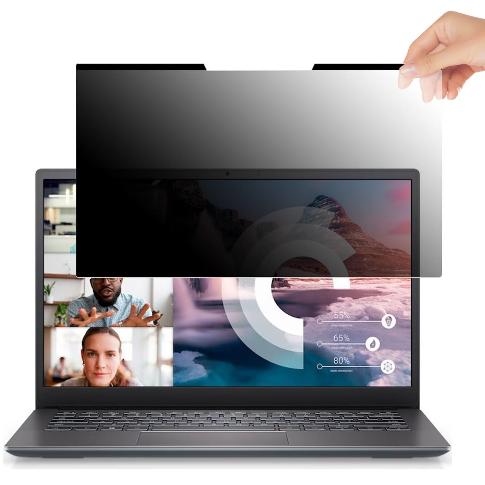 【送料無料】GFCFILM 12.1インチ(16:9) マグネット式 覗き見防止フィルム (マグネットシート幅6mmタイ..