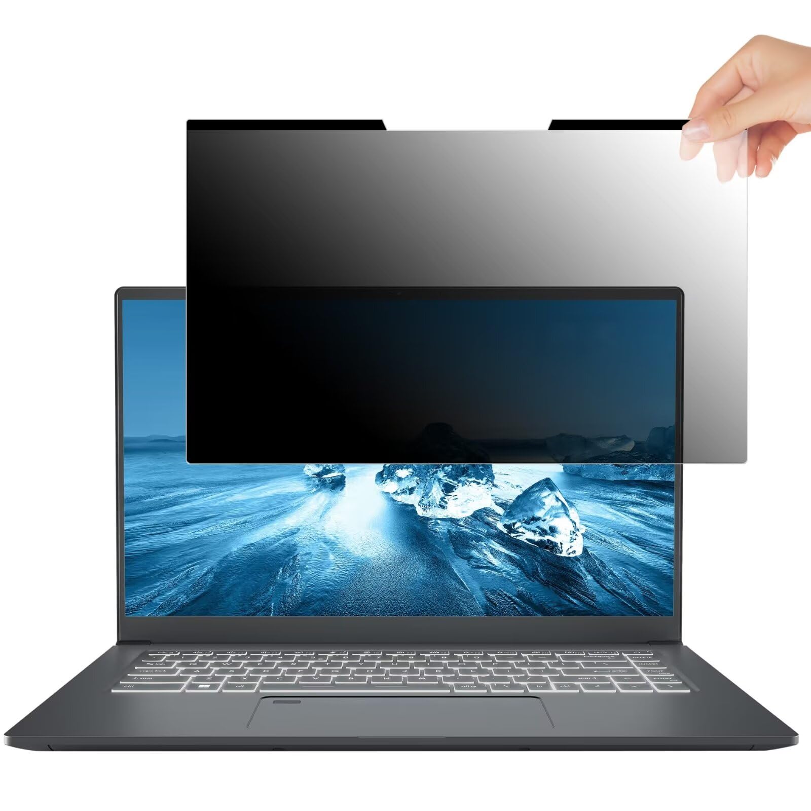 【送料無料】GFCFILM 14インチ(16:10) マグネット式 覗き見防止フィルム (マグネットシート幅6mmタイプ..