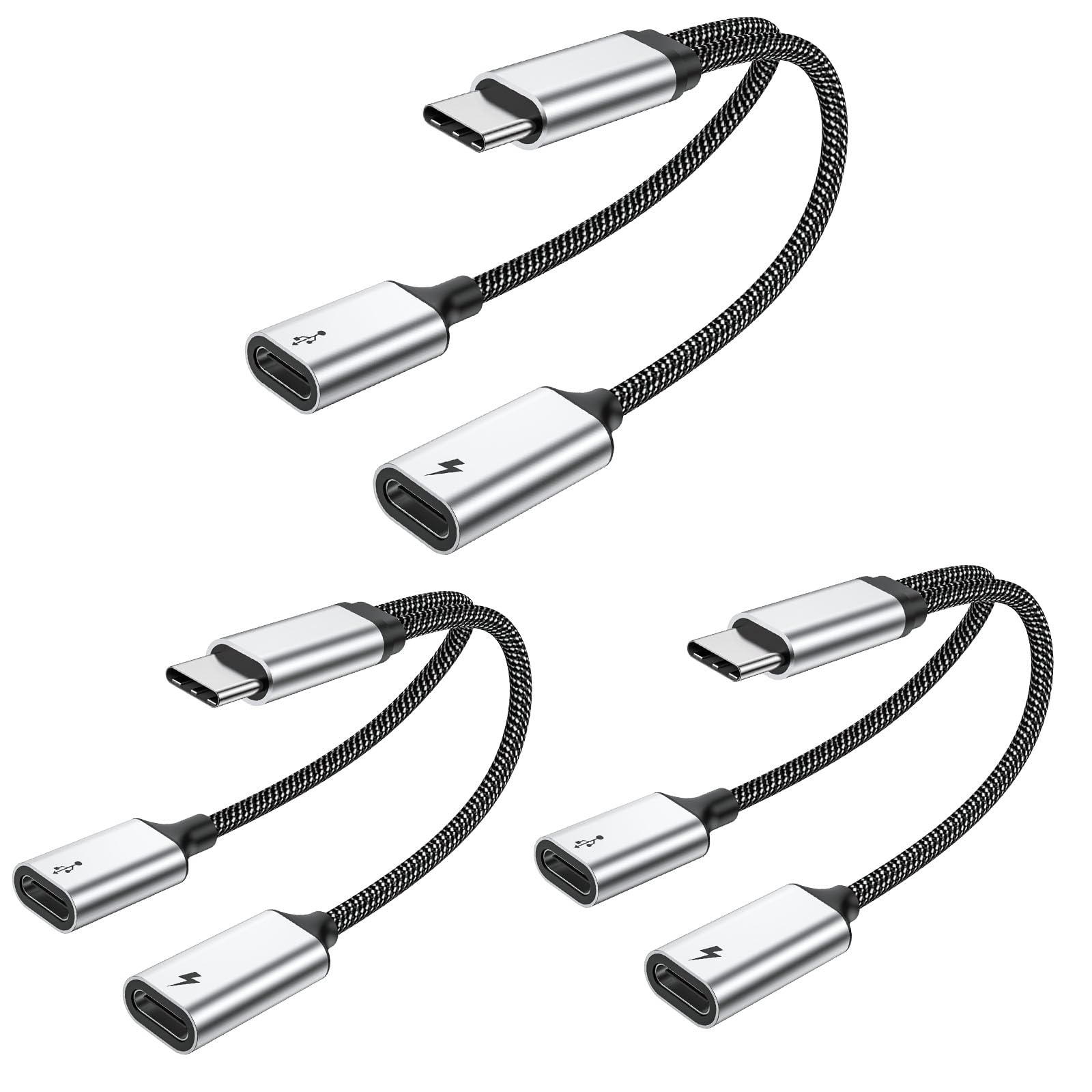 【送料無料】MOGOOD USB CスプリッタUSB CからUSBCマザーアダプタUSBC Yスプリッタケーブル（ディスプレイには適さない）Cオスから2 CバスバーまでのデュアルCタイプポートハブCタイプ充電スプリッタアダプタはMac、Xbox One、ノートパソコンに適している