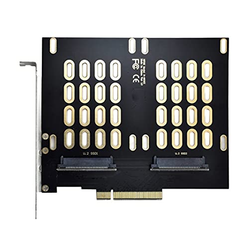 【送料無料】NFHK デュアル 2X U.2 SFF-8639 SSD - PCIE Express 3.0 Gen3 X8 X16 RAID カード VROC Raid0 ハイパーアダプター