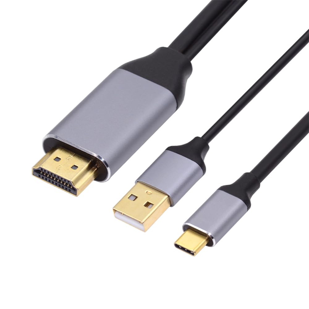 【送料無料】NFHK リバーシブル HDMI 1.4 ソース - USB 3.1 Type C USB-C ディスプレイ オス 4K HDTV ..