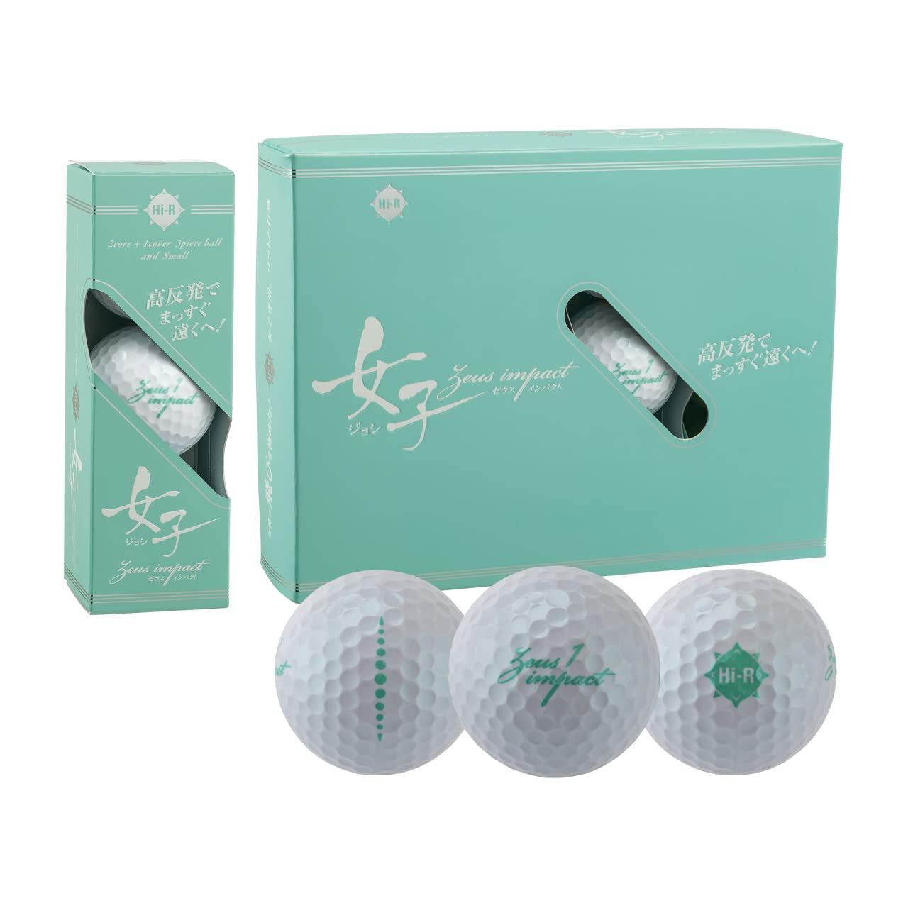 【送料無料】キャスコ(kasco)ゴルフボール ゼウスインパクト女子3 パールホワイト