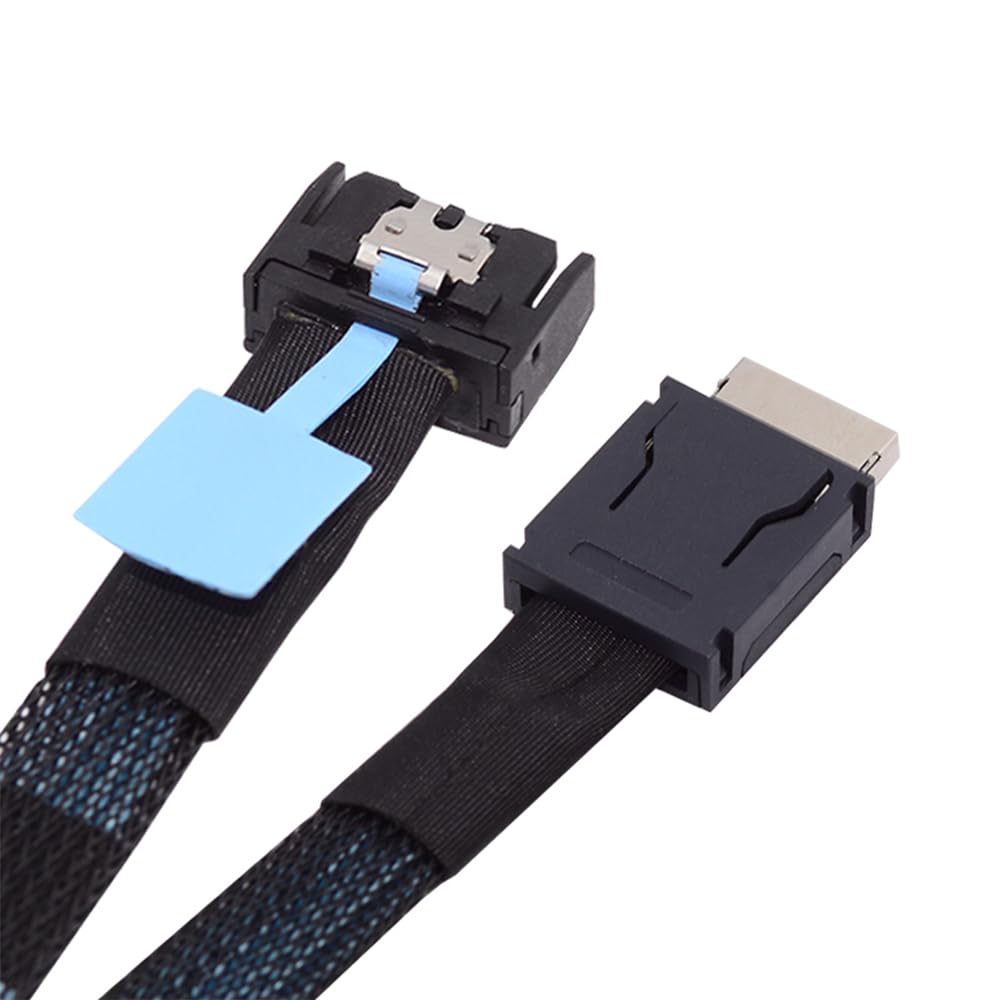 【送料無料】NFHK PCI-E 5.0 Mini Cool Edge IO MCIO PCI-E 4i 38ピン オス - SFF-8611 Oculink 4X エ..