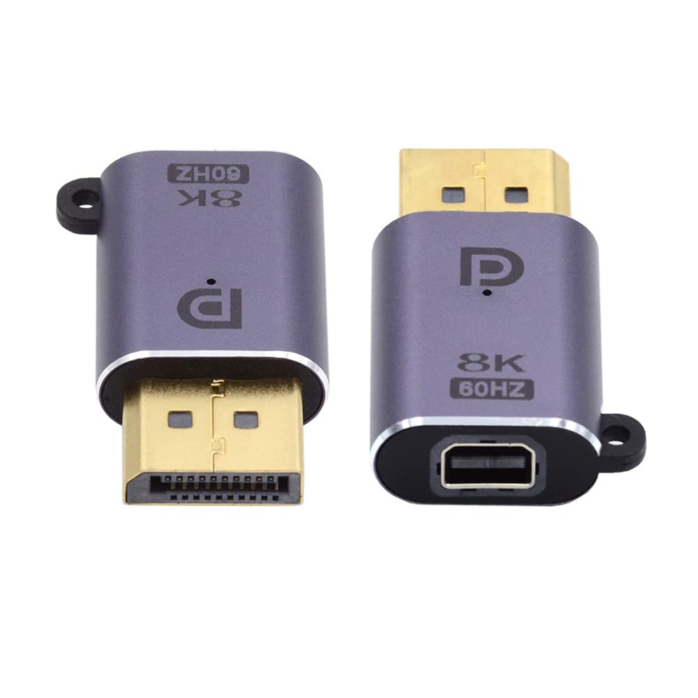 【送料無料】NFHK Mini DP メス 8K 60hz - DisplayPort 1.4 オスアダプター ウルトラHD UHD 4K 144hz 7680 * 4320 ビデオ PC ノートパソコン モニター用