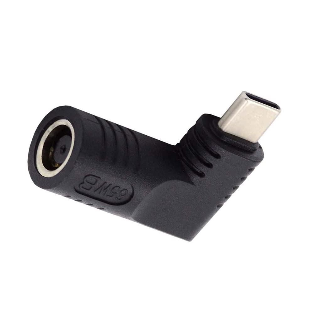 【送料無料】NFHK DCジャック7.4x5.0mm入力→USB-C Type-C角度90度電源プラグ充電アダプター（ノートPC..