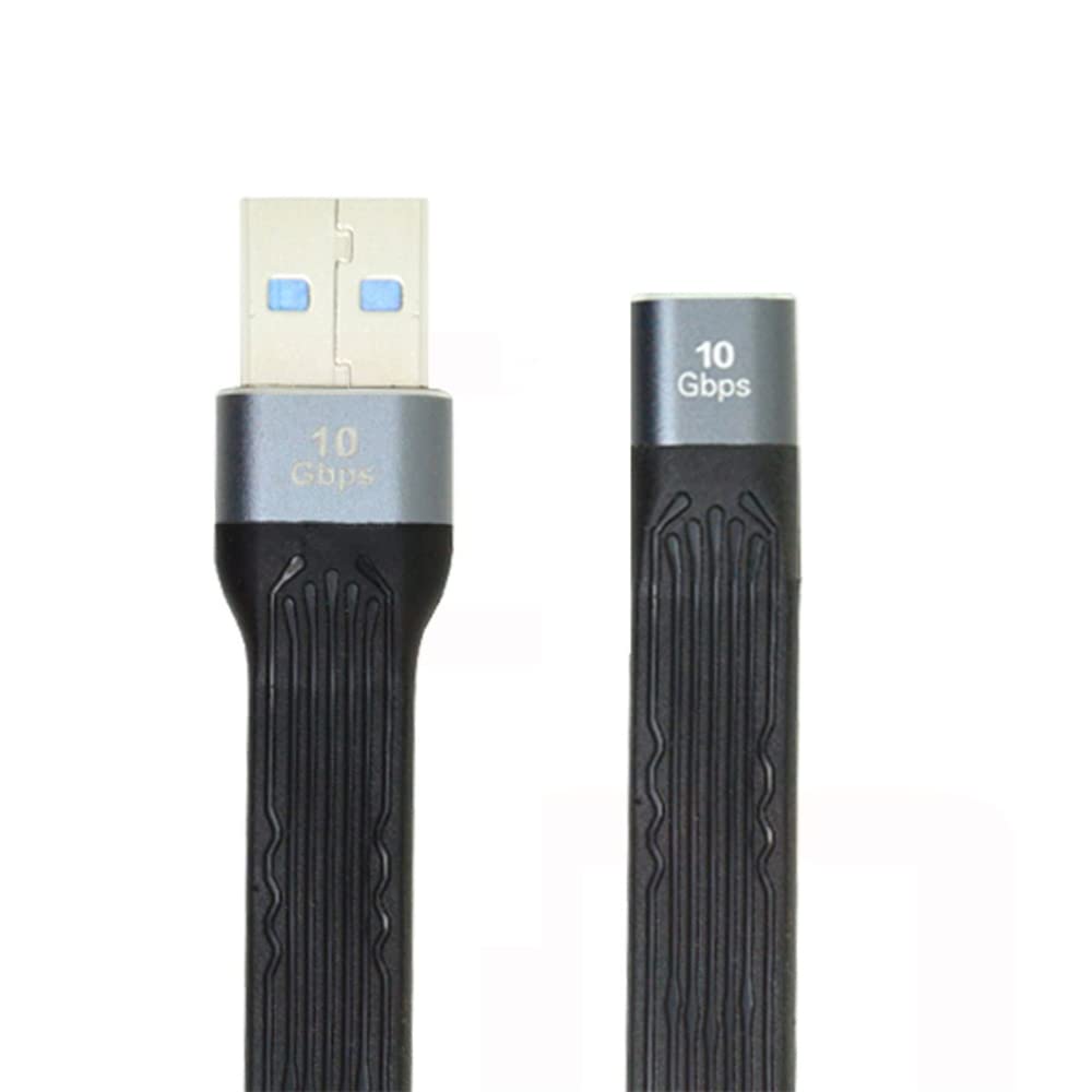 【送料無料】NFHK 10Gbps USB 3.1 Type C メス - USB3.0 Type A オス フラットスリム FPC データケーブ..