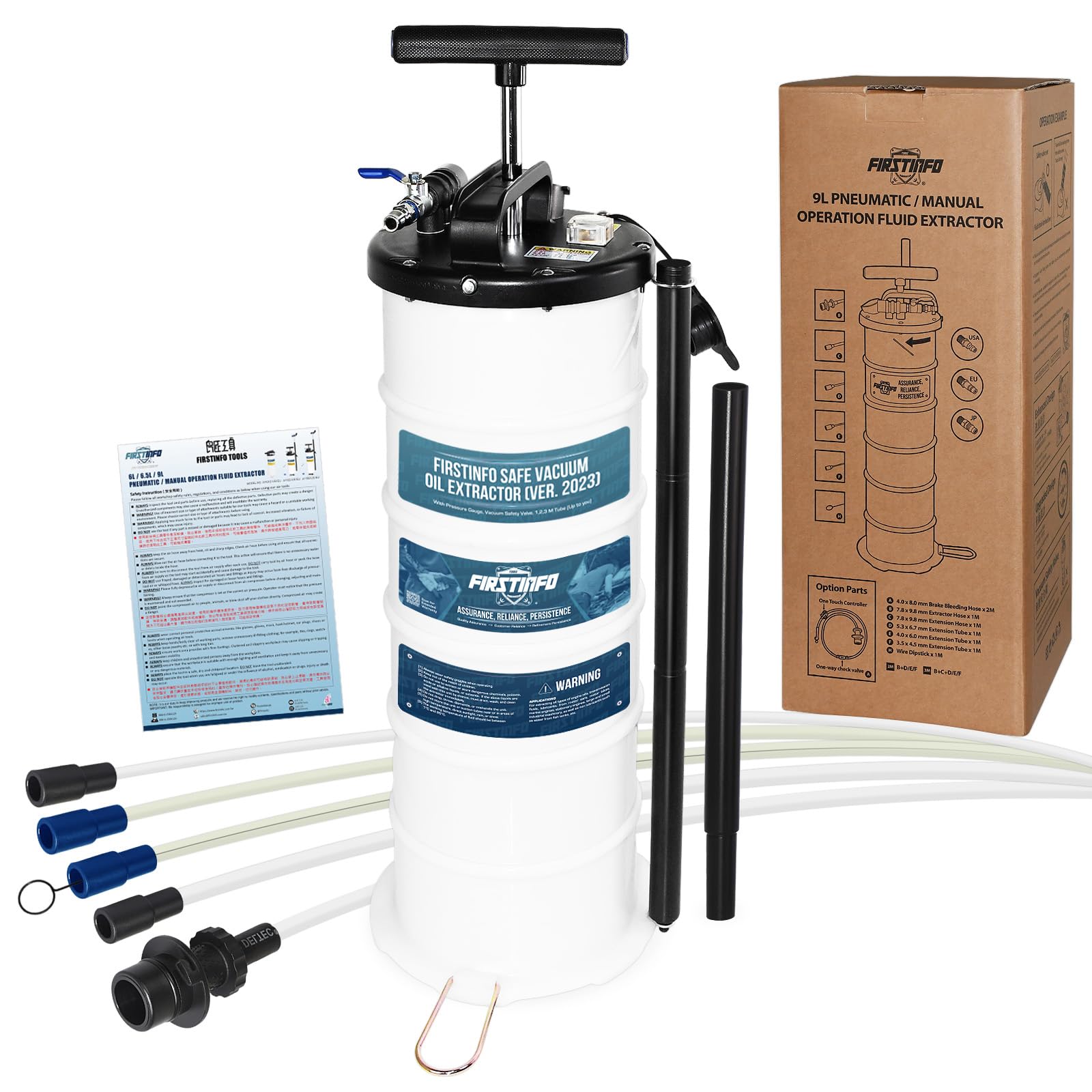 【送料無料】良匠 オイルチェンジャー エアー手動兼用 ポンプ 液体交換 抜き取り 安全弁・オイルホース..