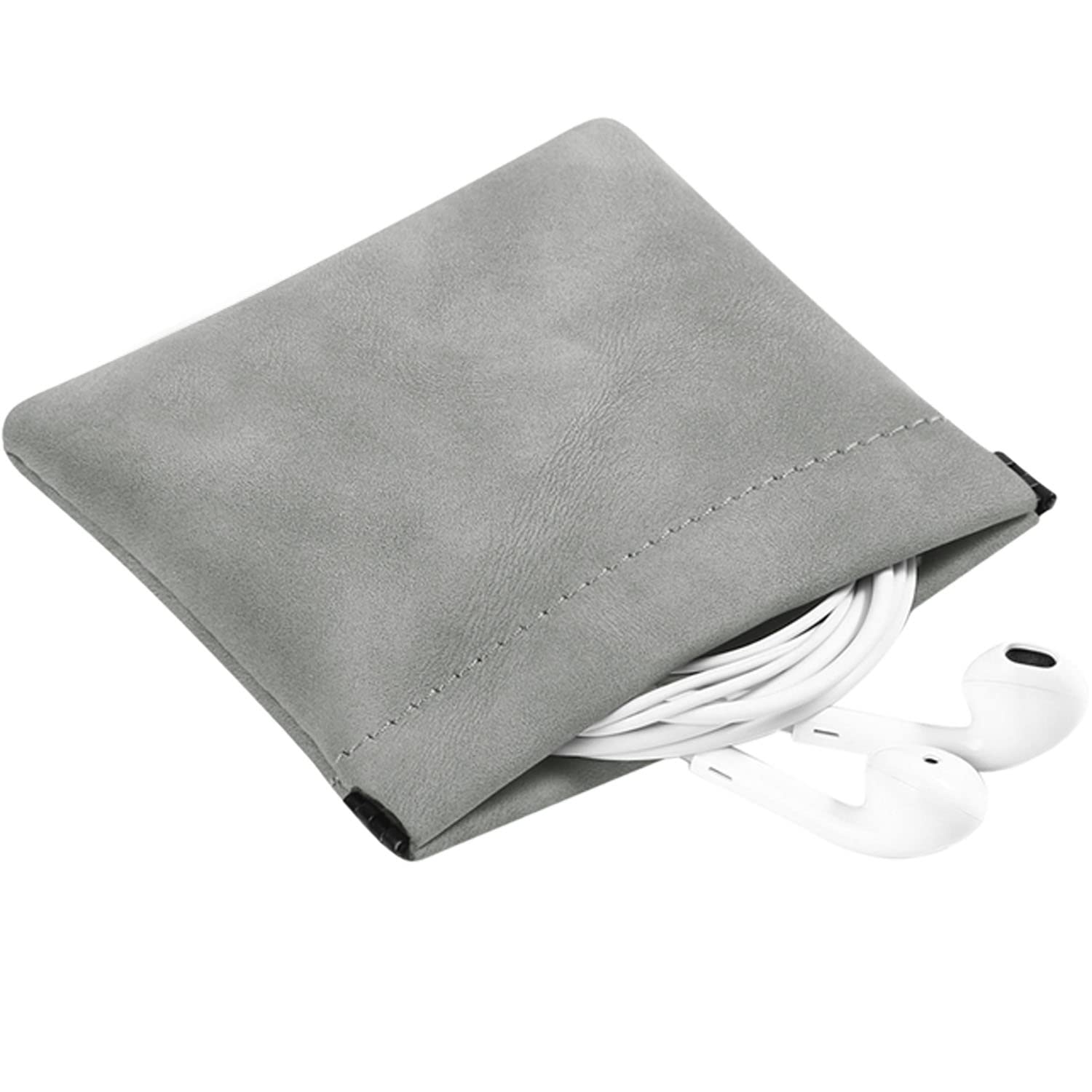 【送料無料】【NOUKAJU】イヤホンケース イヤホンポーチ 収納袋 ジュエリーポーチ ヌバックソフトレザー 保護ケース 撥水加工 防水 防塵 ステンレス金具 部ベルベット ICカード 現金 コイン入れ アクセサリーポーチ ジュエリー イヤホン 収納 ケース ミニポーチ 携帯用