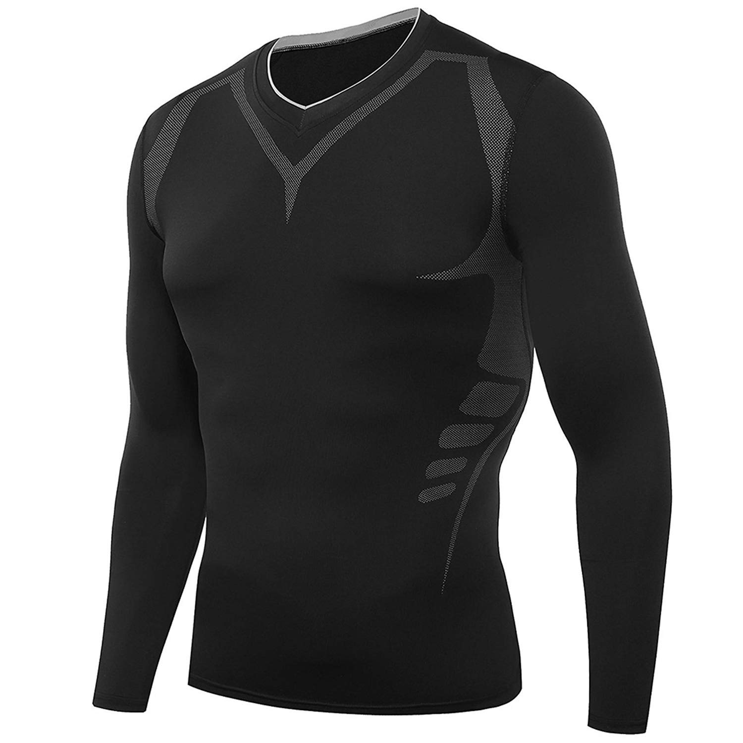 【送料無料】sillictor コンプレッション トップス メンズ 長袖 パワーストレッチ アンダー シャツ コンプレッション ウェア [UVカット + 吸汗速乾] 3231ブラック XXXL