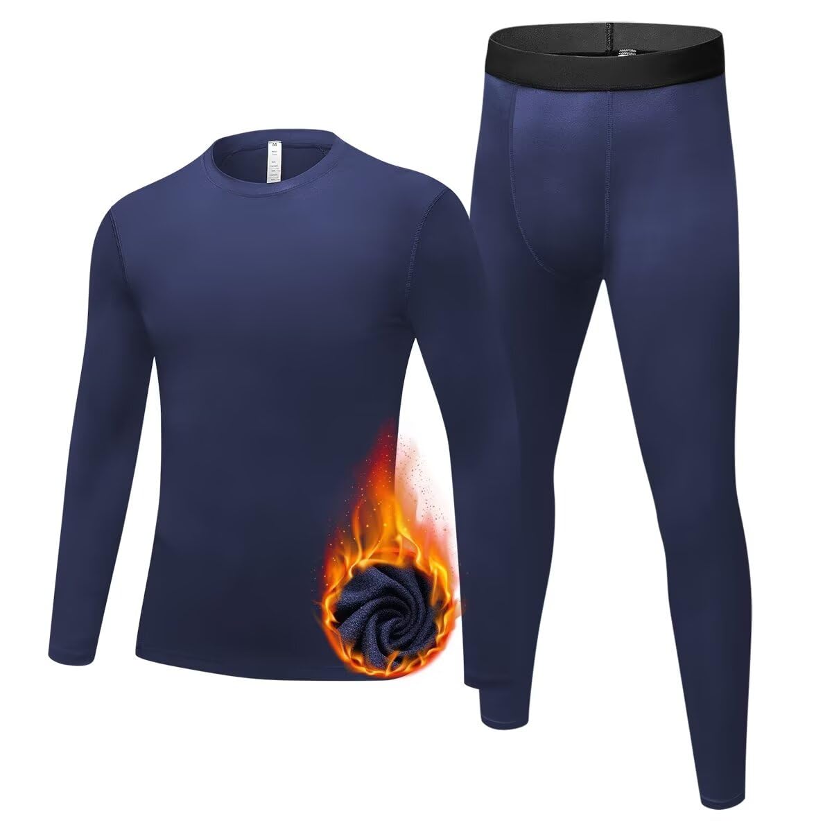 【送料無料】[Sillictor] スポーツインナー 上下セット キッズ 裏起毛 クルーネック コンプレッションウェア スポーツ アンダーシャツ + タイツ [防寒保温・通気速乾] ジュニア 野球 サッカー スキー トレーニング インナーウェア yc1021+1022na-120