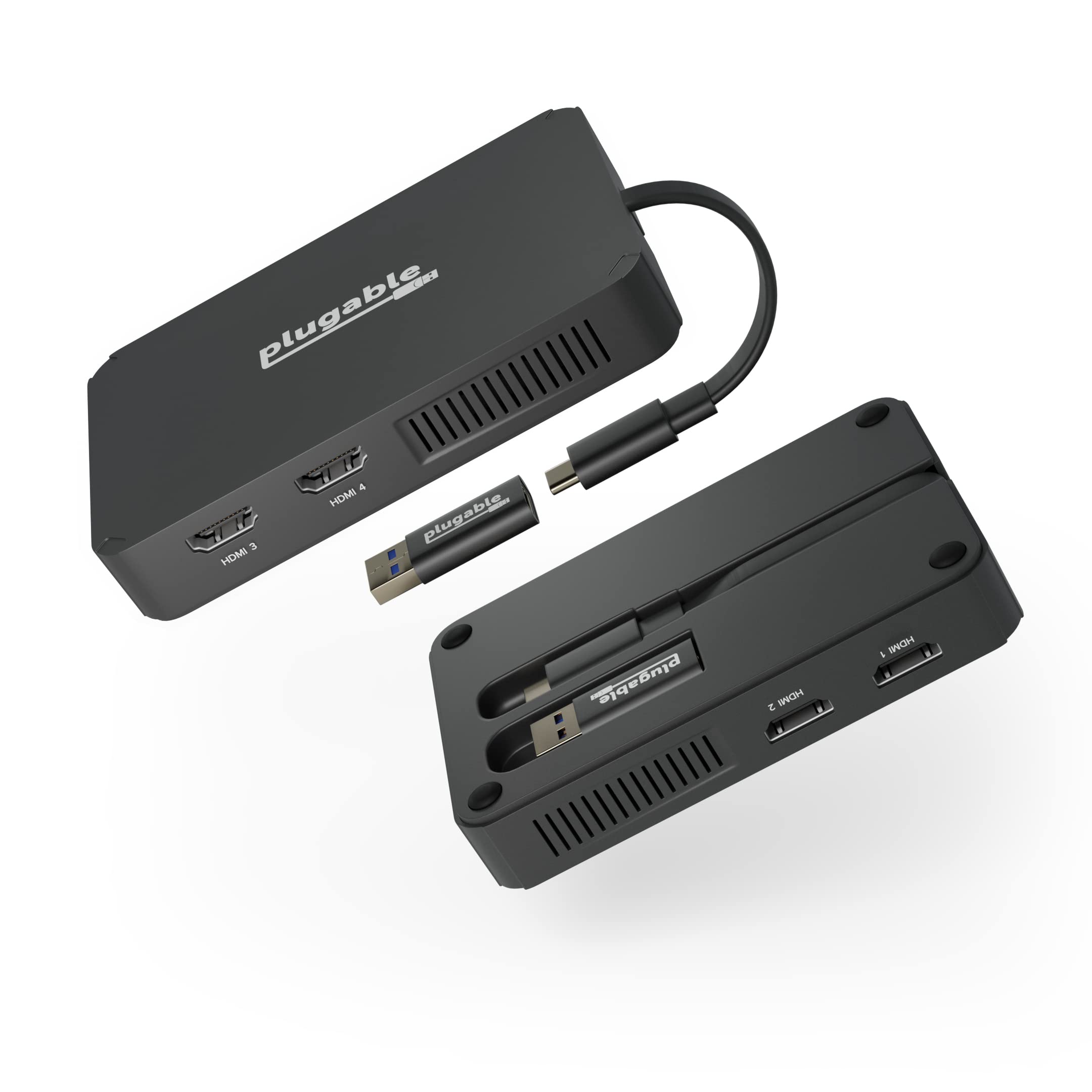 【送料無料】Plugable USB-C HDMI グラフィック変換アダプター モニター 4 台接続可能