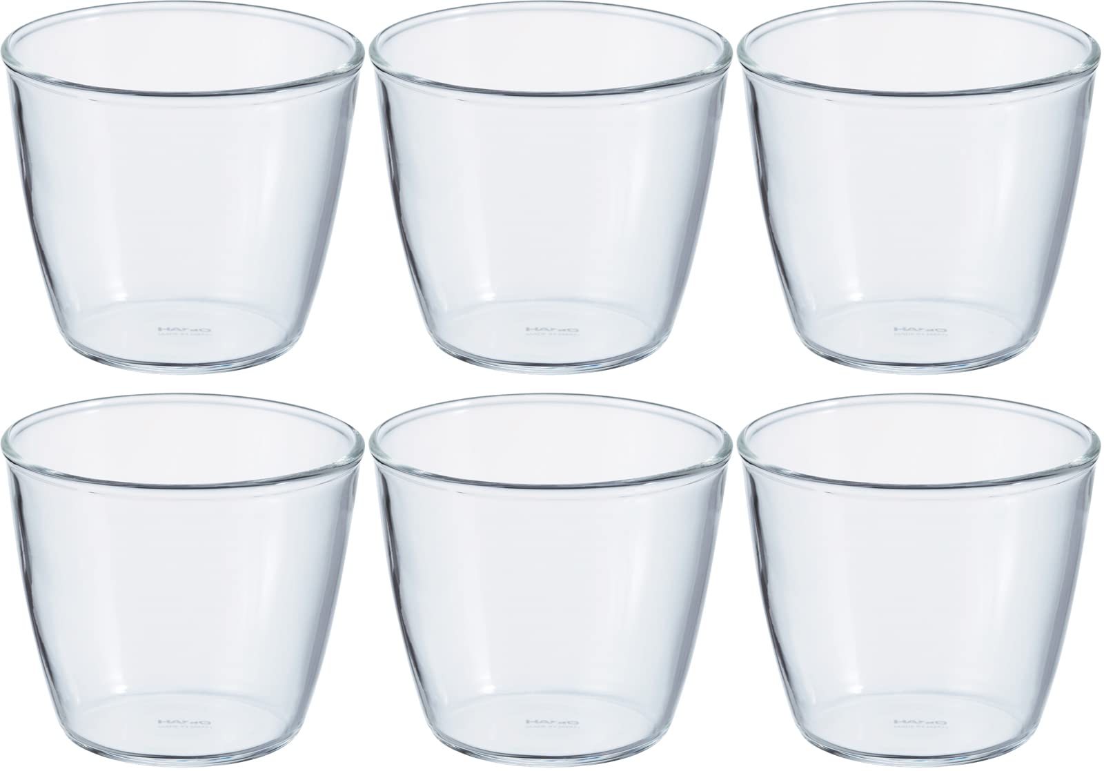 【送料無料】HARIO(ハリオ) 日本製 耐熱ガラス製 プリンカップ 200ml PRC-20-BK 6個セット クリア