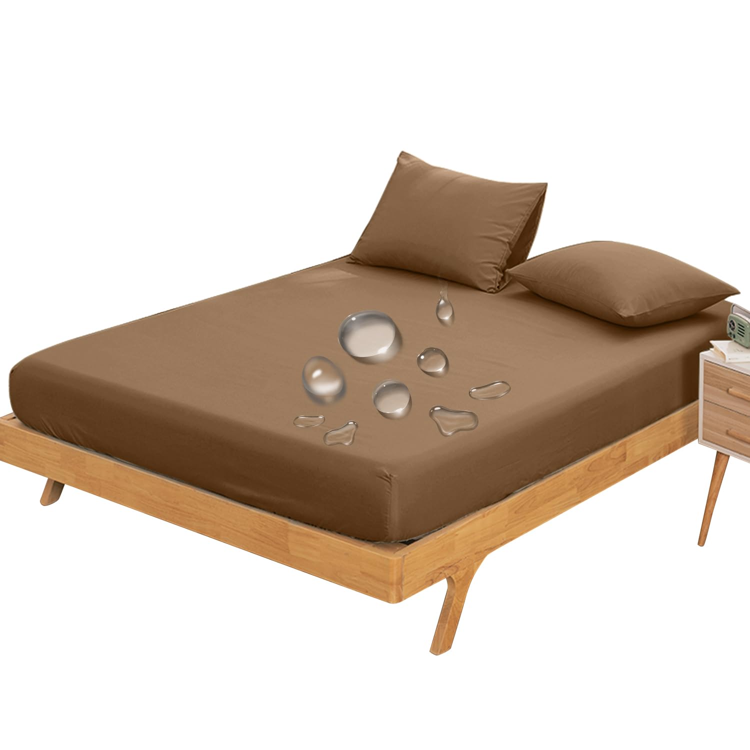 【送料無料】Vallein 防水シーツ 側面完全防水 シングル ボックス 全面防水 マットレスカバー おねしょシーツ ダブル セミダブル ボックスシーツ クイーン 防水 大人用 キング 赤ちゃん ベッドシーツ 介護用シーツ ベビー 保育園 介護用 ペット 防ダニ 丸洗い可能（クー