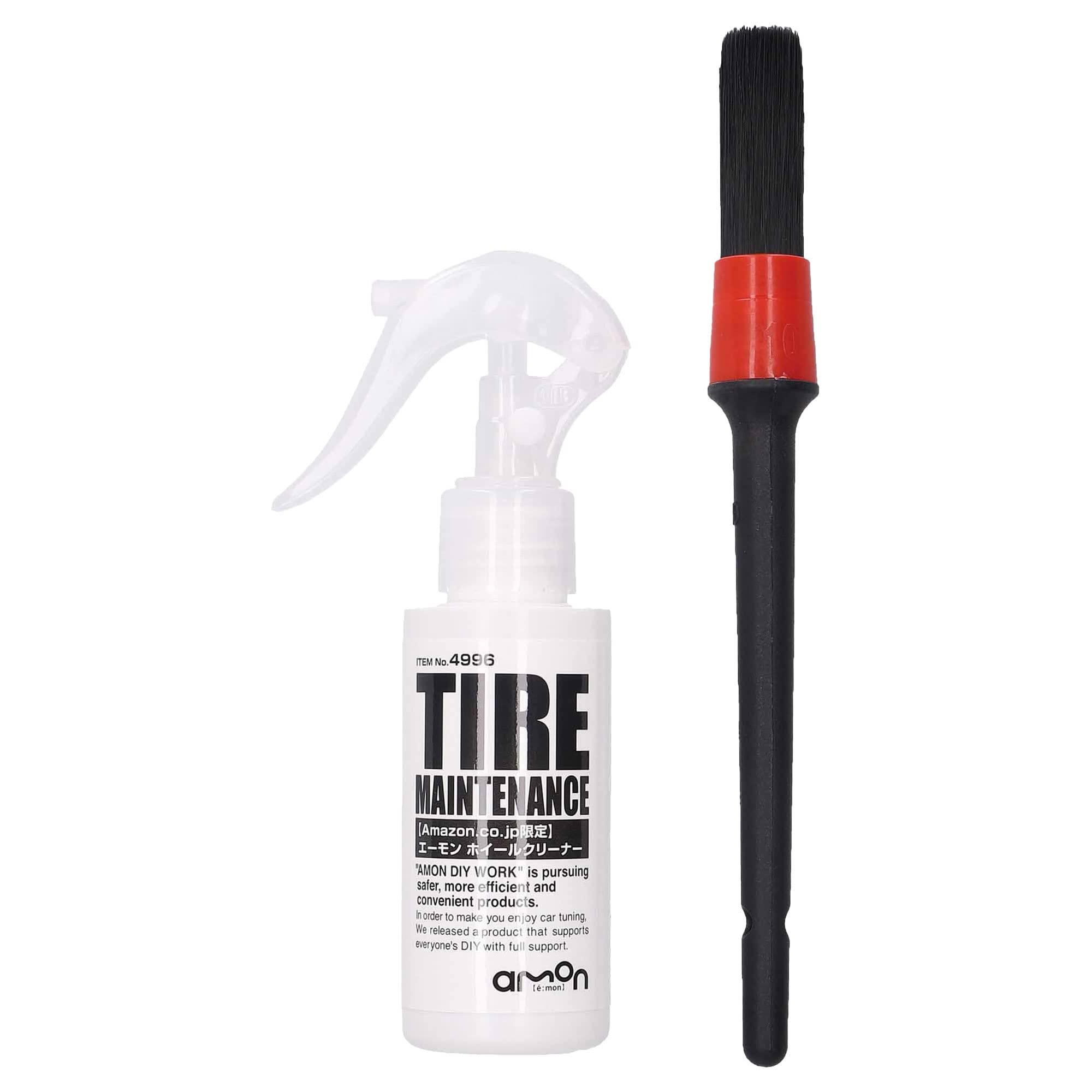 【送料無料】【限定】エーモン(amon) ホイールクリーナー 自動車ホイール用 ブレーキダスト(鉄粉)除去 中性 ナイロン製ホイールブラシ付属 100ml 4996