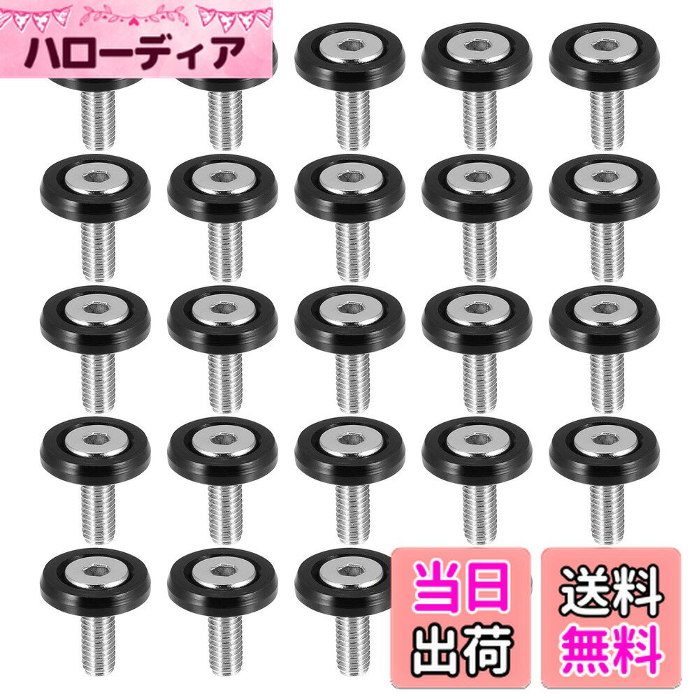 【送料無料】ACROPIX 車のバンパーフェンダーワッシャーボルト エンジンベイドレスアップキット ステンレス鋼 M6x20 mm ブラック 25セット