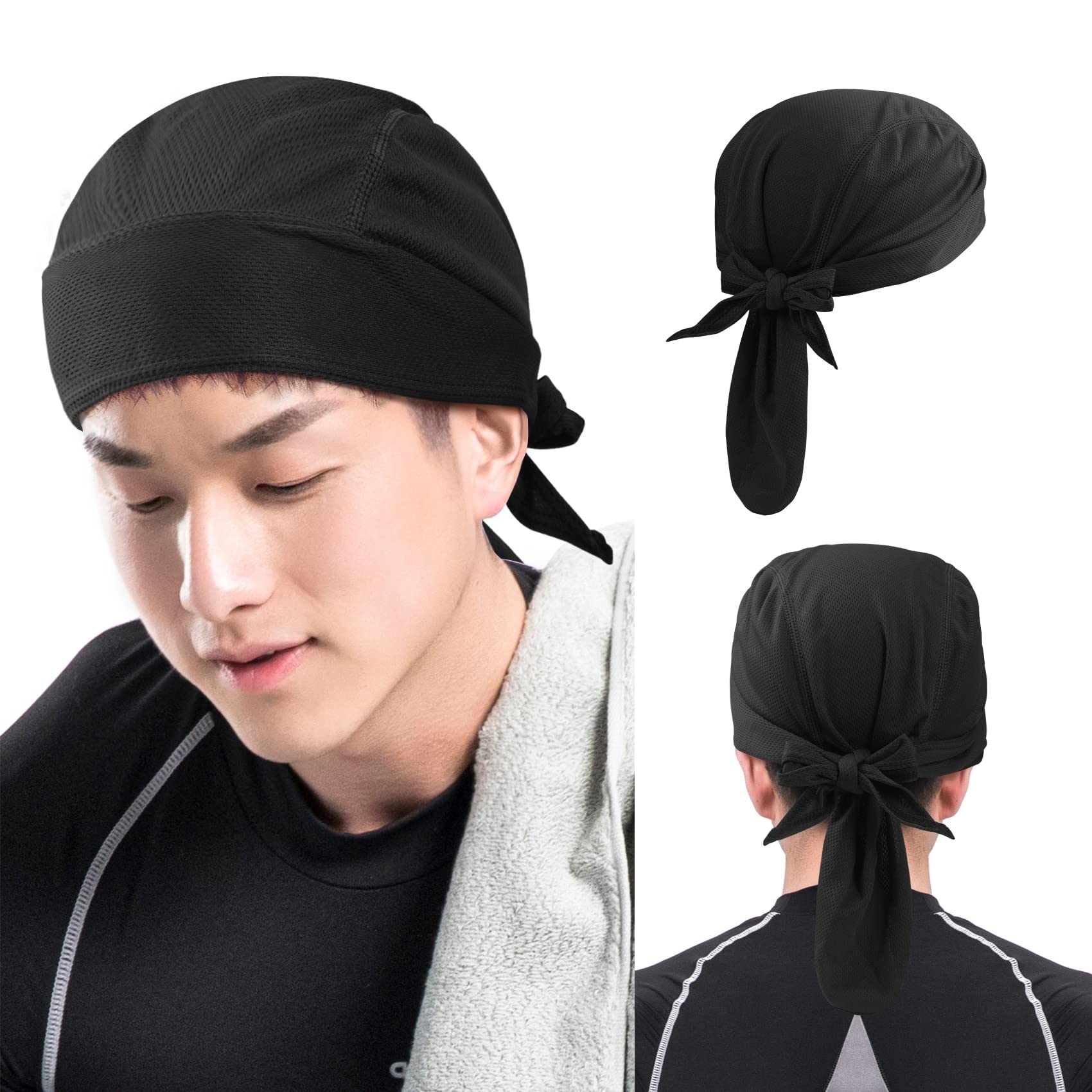 【送料無料】[Annhua] バンダナキャップ バンダナ 大判 海賊スカーフ バンダナキャップ メンズ 夏 海賊..