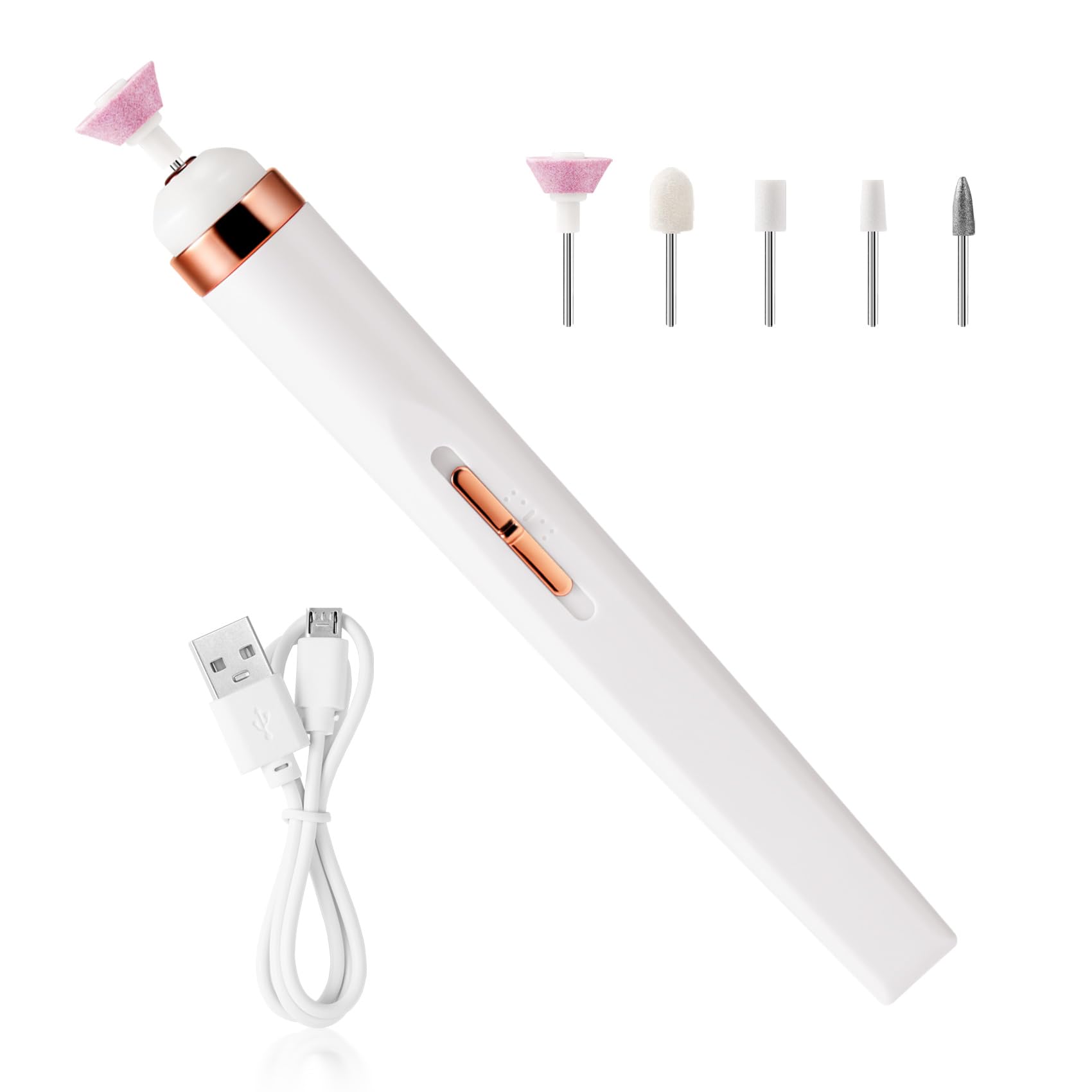 【送料無料】Annhua ネイルマシン 電動爪磨き 電動爪やすり 5個のビット付き ネイルオフマシーン LEDラ..